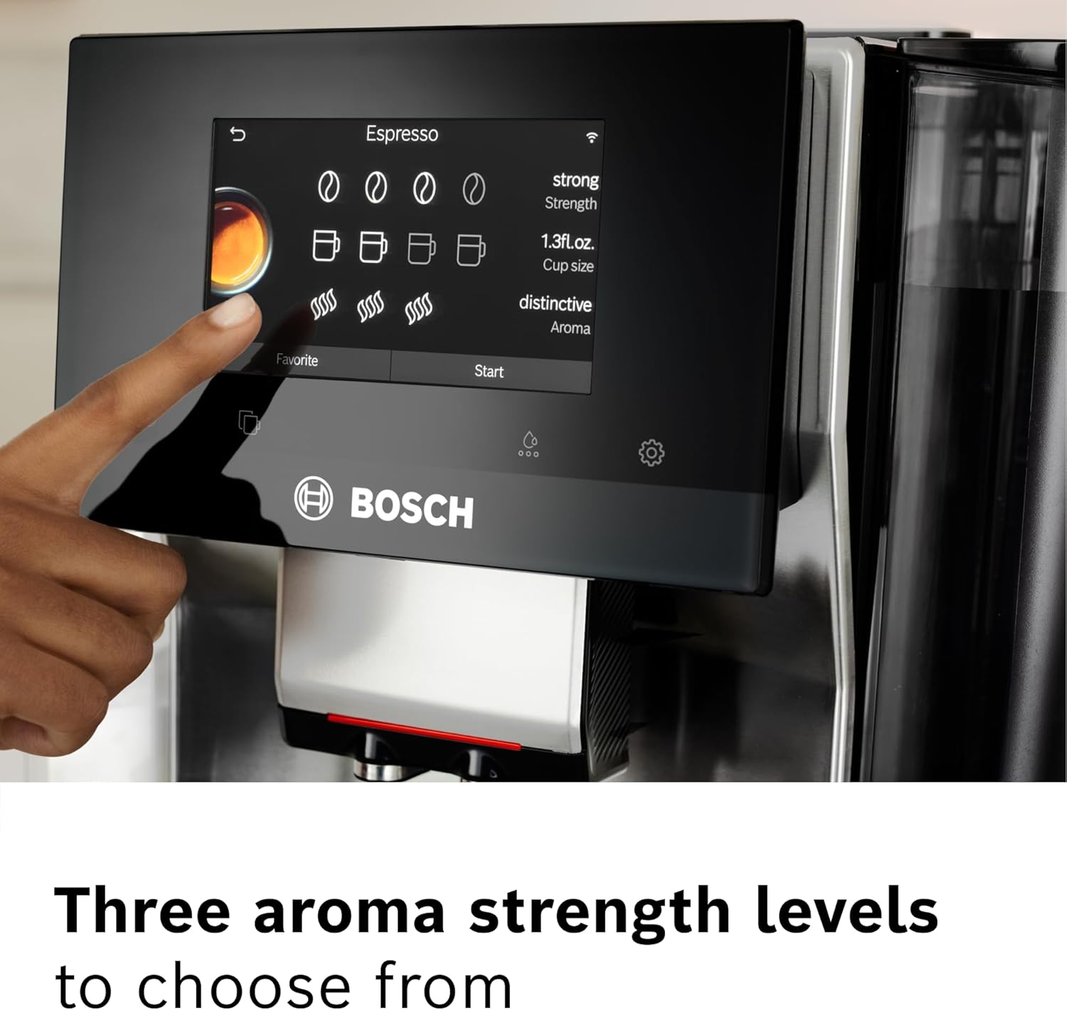 Cafetera espresso Bosch TQU60703 serie 800 VeroCafe totalmente automática con Home Connect, 36 variedades de café con Coffee World, calentador de tazas, taza doble, recipiente de leche integrado, en acero inoxidable