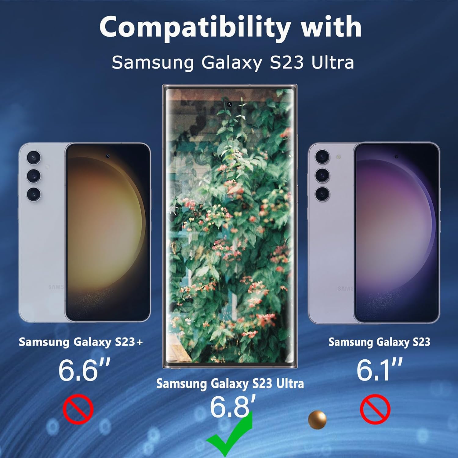 Privacy Screen Protector Samsung Galaxy S23 Ultra, Anti-Spy Tempered Glass, Bubble Free Tempered Glass Film, Anti Scratch, Black Private Tempered Glass, Anti Fingerprint, 2 Pack