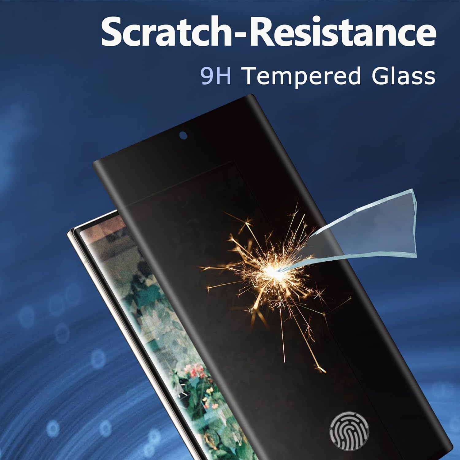 Privacy Screen Protector Samsung Galaxy S23 Ultra, Anti-Spy Tempered Glass, Bubble Free Tempered Glass Film, Anti Scratch, Black Private Tempered Glass, Anti Fingerprint, 2 Pack