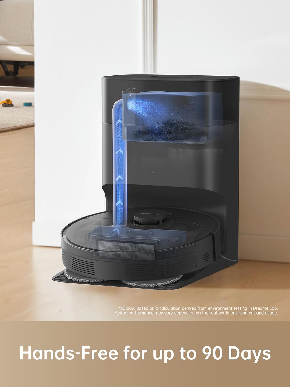 dreame L10s Plus Self-Empty Robot Vacuum and Mop Combo, Hands-Free up to 90-Days of Dust, 7000Pa Suction, DuoScrub Mopping, 7mm Auto Lifting Mop, Auto-Empty Ideal for Pet Hair, Hard Floor and Carpet · v2