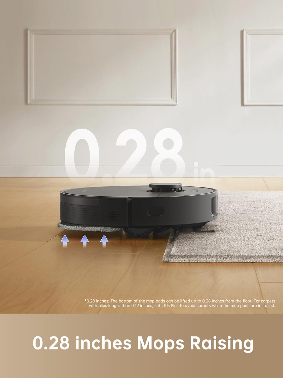 dreame L10s Plus Self-Empty Robot Vacuum and Mop Combo, Hands-Free up to 90-Days of Dust, 7000Pa Suction, DuoScrub Mopping, 7mm Auto Lifting Mop, Auto-Empty Ideal for Pet Hair, Hard Floor and Carpet · v2