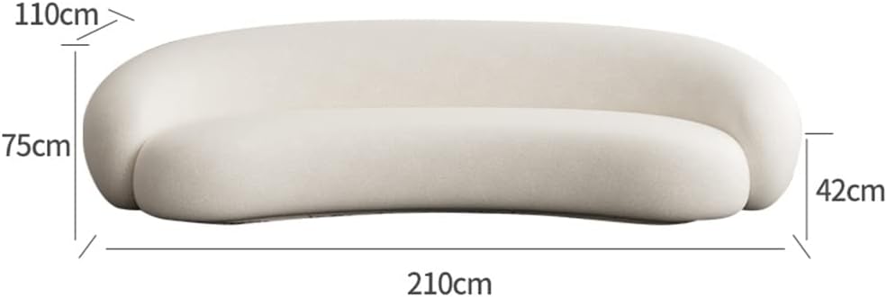 Divano letto Relax, elasticizzato, morbido e curvo, sedia relax modulare, misura universale, Fancuf-GTE3