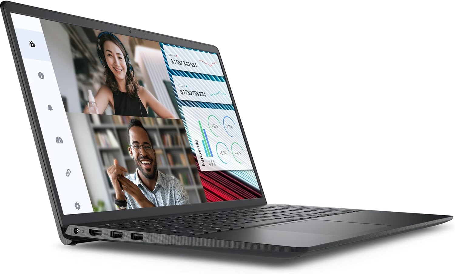 Ordenador portátil empresarial Dell Vostro 3000 serie 3520 15.6 FHD, Intel i7-1255U de 10 núcleos de 12ª generación, 32 GB de RAM DDR4, SSD PCIe de 1 TB, WiFi 802.11ac, Bluetooth, Webcan, negro carbón, Windows 11 Pro