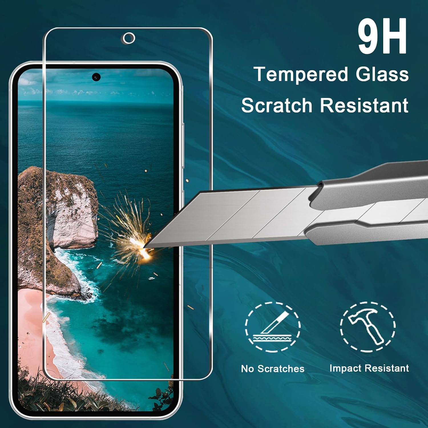 [3 3 Pack] Galaxy S23 FE Screen Protector   Camera Lens Protector, HD Tempered Glass Film, 9H Hardness, Anti Scratch, Easy Installation, Bubble Free, Screen Protector for Samsung Galaxy S23 FE 5G