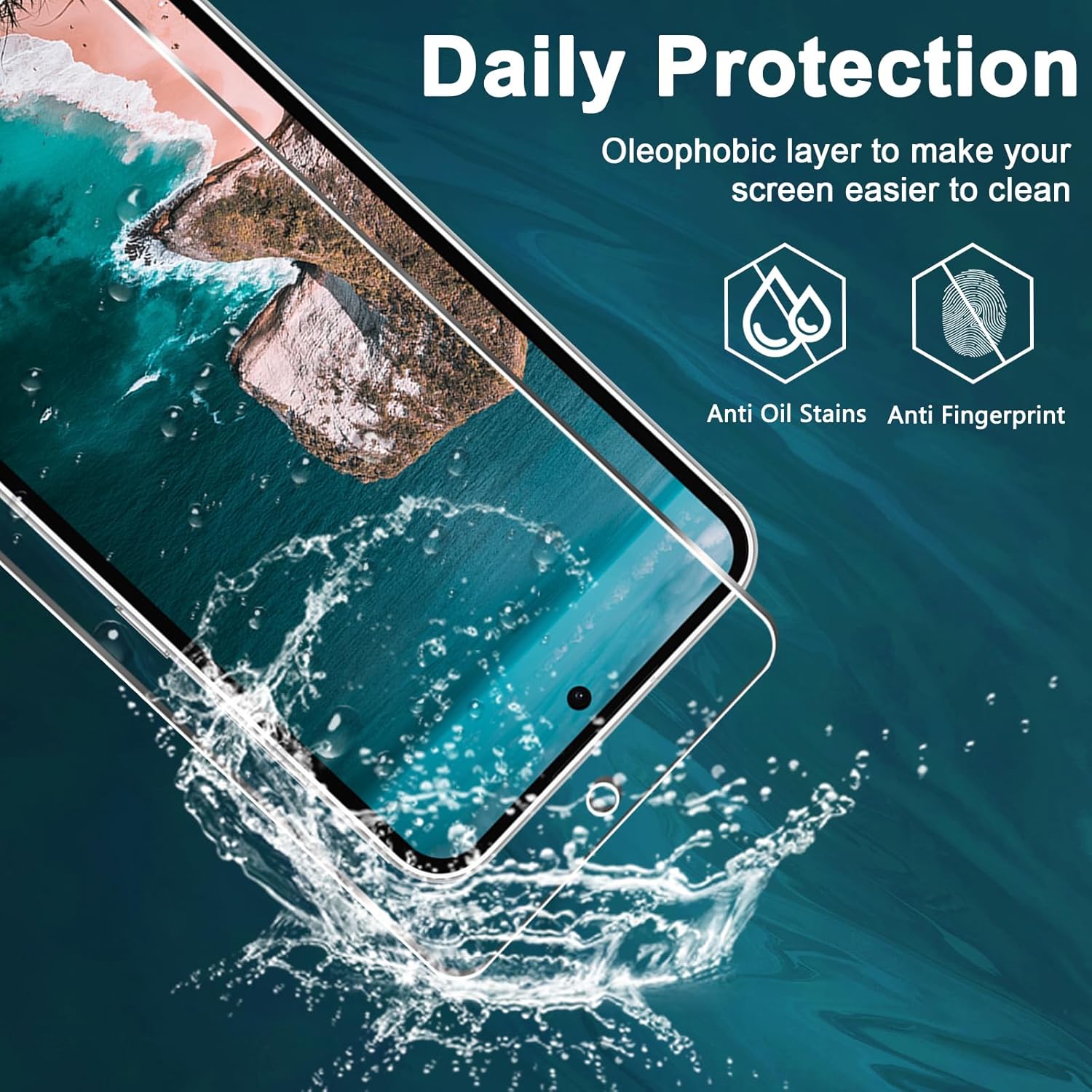 [3 3 Pack] Galaxy S23 FE Screen Protector   Camera Lens Protector, HD Tempered Glass Film, 9H Hardness, Anti Scratch, Easy Installation, Bubble Free, Screen Protector for Samsung Galaxy S23 FE 5G