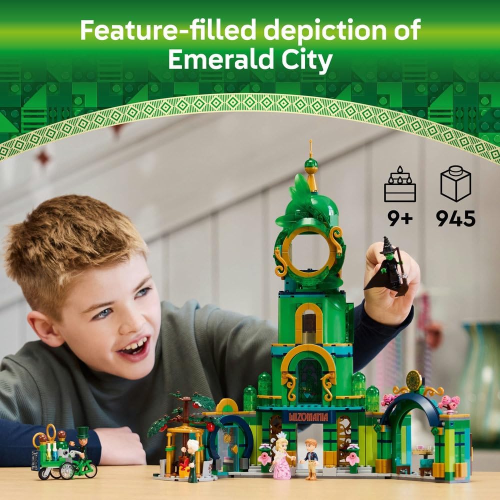 LEGO Wicked Welcome to Emerald City, Collectible Game for Girls and Children from 9 Years with Tower Toy to Build and 5 Movie Characters including Glinda and Elphaba, Gift Idea 75684 · v3
