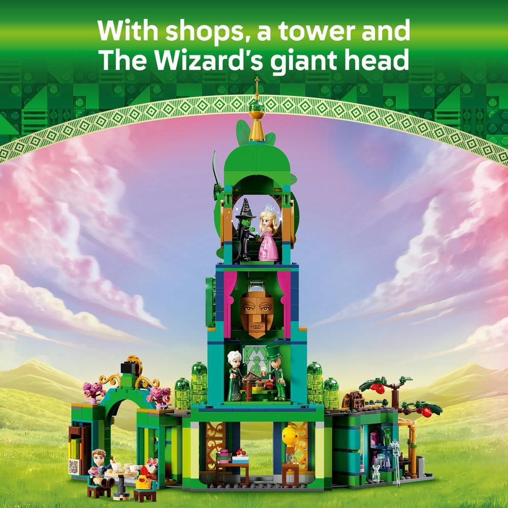 LEGO Wicked Welcome to Emerald City, Collectible Game for Girls and Children from 9 Years with Tower Toy to Build and 5 Movie Characters including Glinda and Elphaba, Gift Idea 75684 · v3