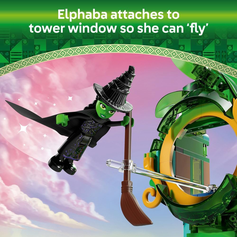LEGO Wicked Welcome to Emerald City, Collectible Game for Girls and Children from 9 Years with Tower Toy to Build and 5 Movie Characters including Glinda and Elphaba, Gift Idea 75684 · v3