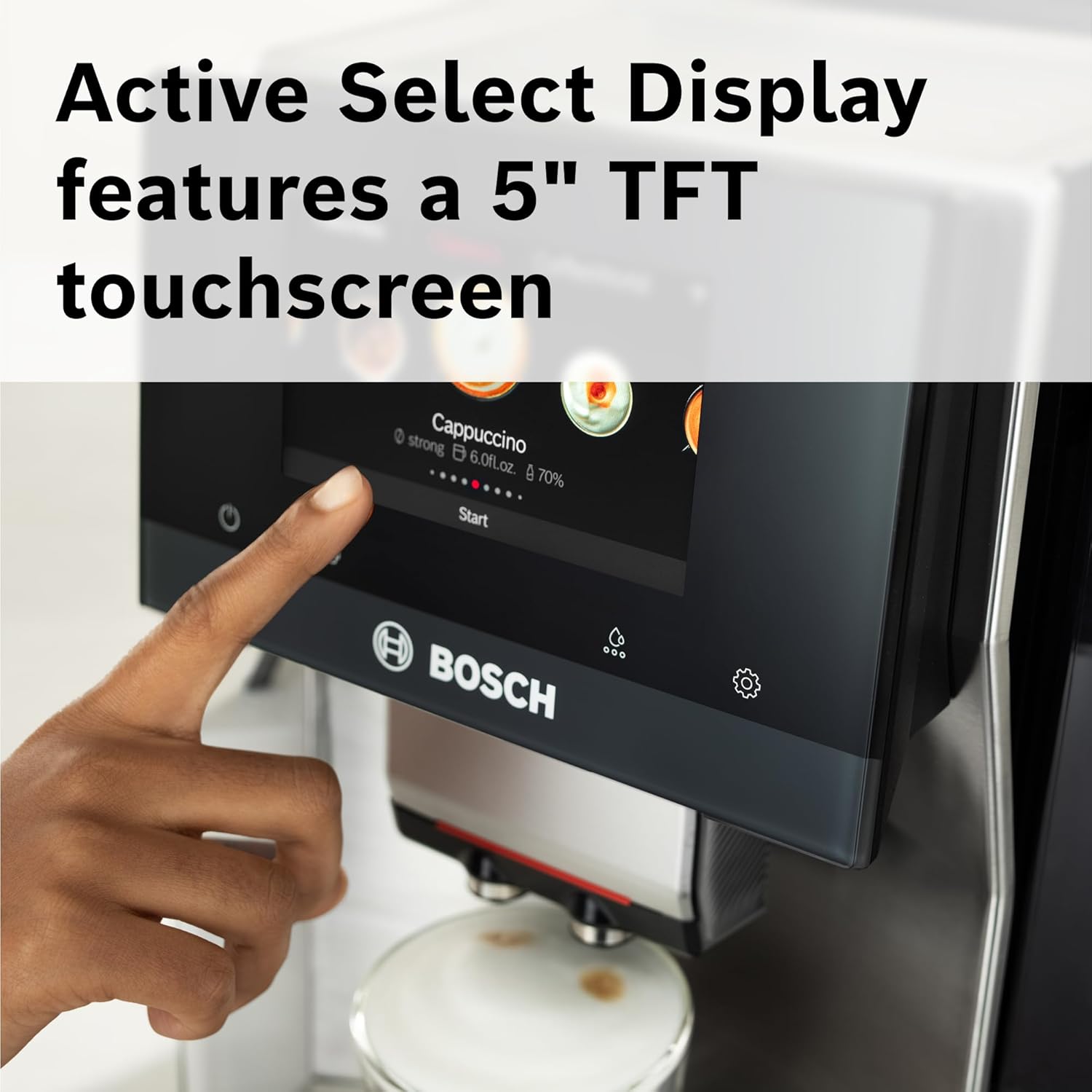 Bosch TQU60307 800 Series VeroCafe Fully Automatic Espresso Machine with Home Connect, 36 Coffee Varieties with Coffee World, Double Cup, Integrated Milk Container, in Silver · v2
