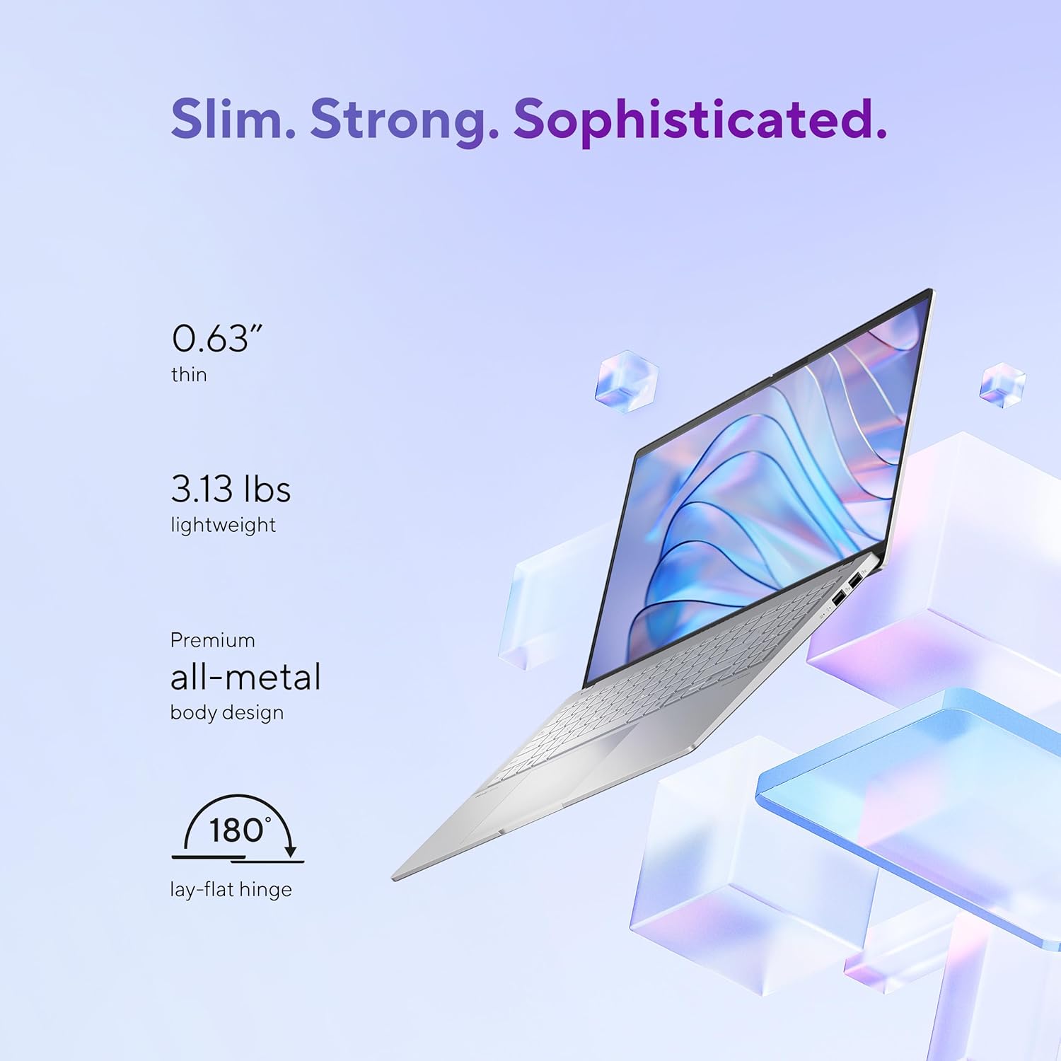 Computer portatile ASUS Vivobook S 15; PC Copilot, display OLED da 15,6 pollici 3K 120 Hz, processore a 12 core Qualcomm Snapdragon X Elite X1E-78-100, 16 GB di RAM, SSD da 1 TB, Windows 11 Home, Cool Silver, S5507QAD-PS96