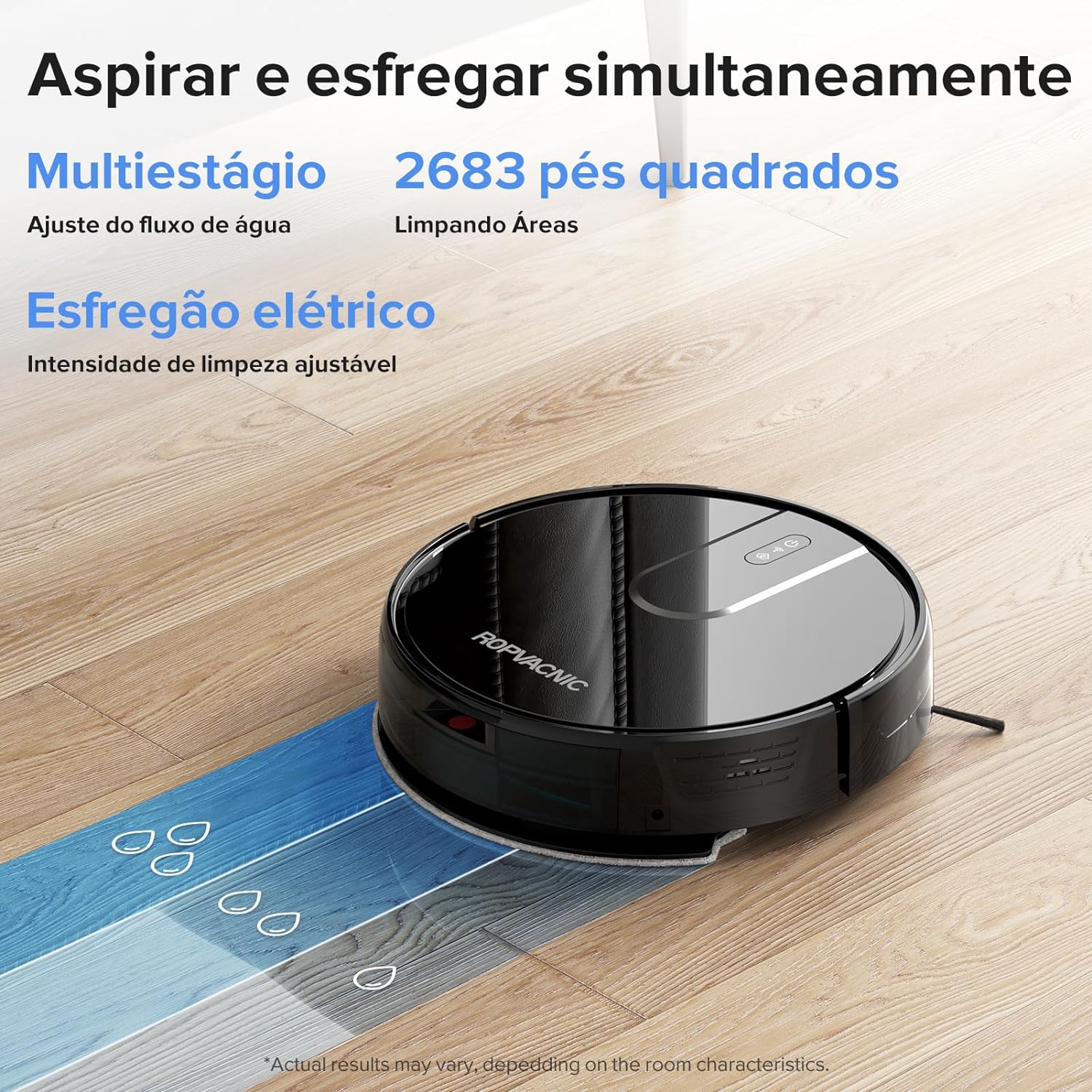 Aspirapolvere robot combinato con aspirapolvere e mocio con aspirazione da 4000 Pa, regolazioni di pulizia personalizzate, aspirapolvere robotico a ricarica automatica, prevenzione avanzata degli ostacoli