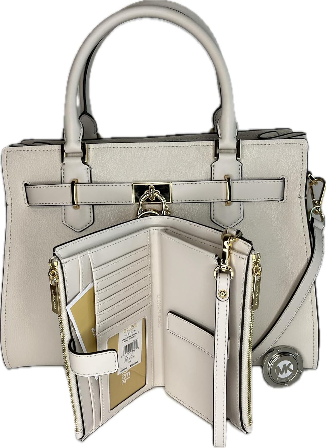 MICHAEL Michael Kors Hamilton MD Satchel bundled with Trifold Wallet and Purse Hook · v3