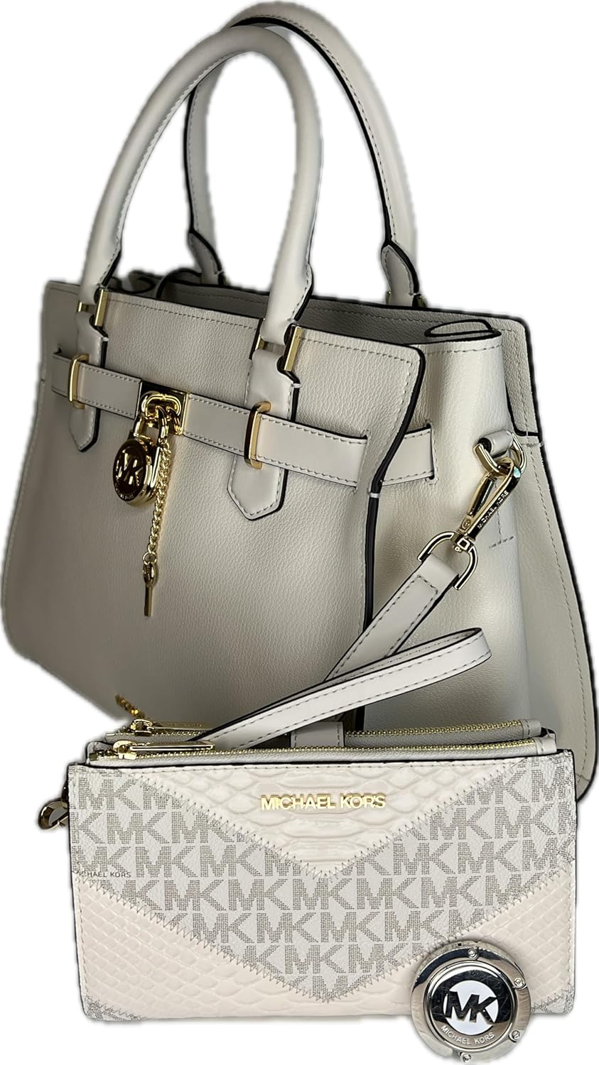 MICHAEL Michael Kors Hamilton MD Satchel bundled with Trifold Wallet and Purse Hook · v3