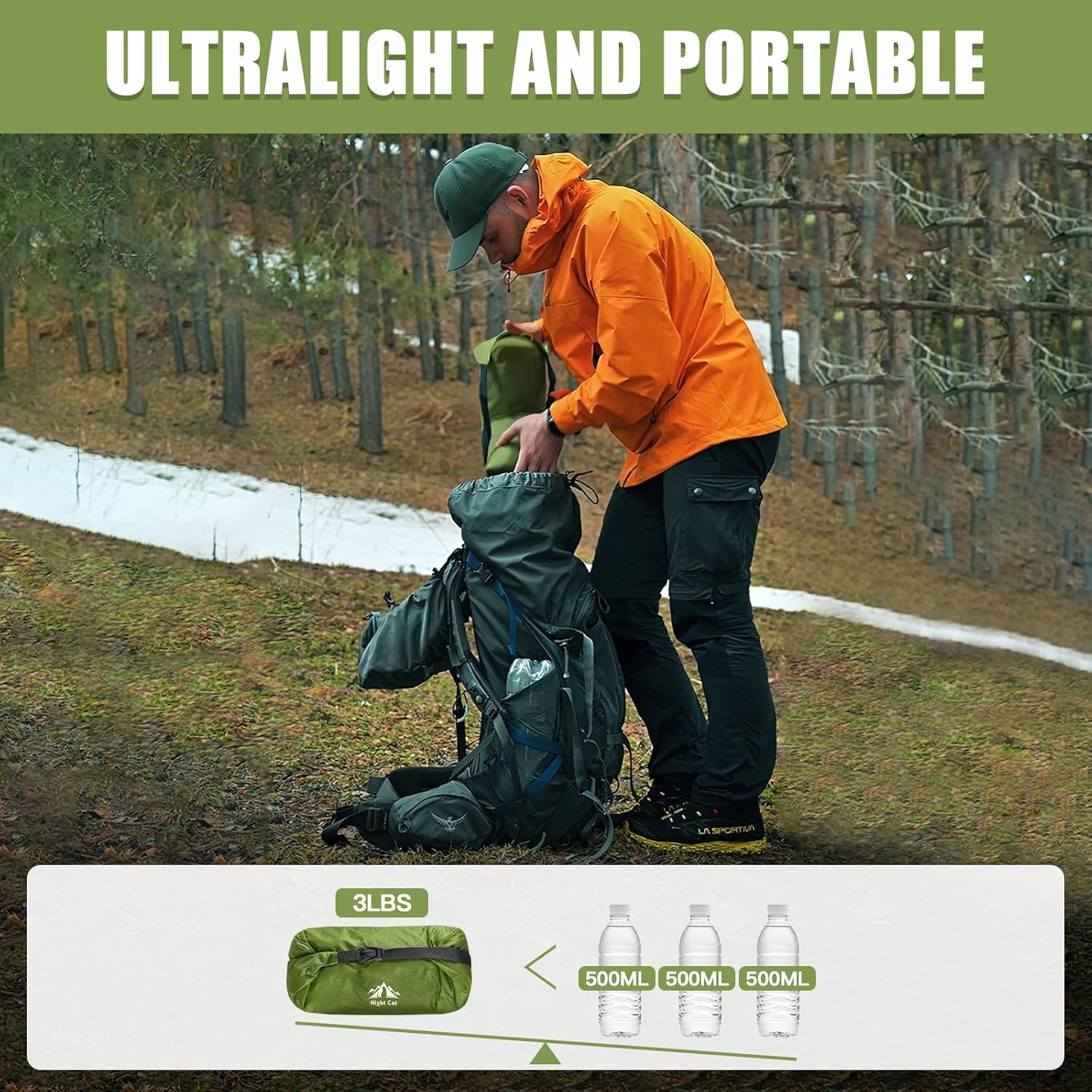 Night Cat Ultralight Tent 1 Person for Professional Backpacker Hiker 2 LBS Only Lanshan Backpacking Bivvy Ground Tent Heavy Rain Waterproof Trekking Pole Not Included · v2