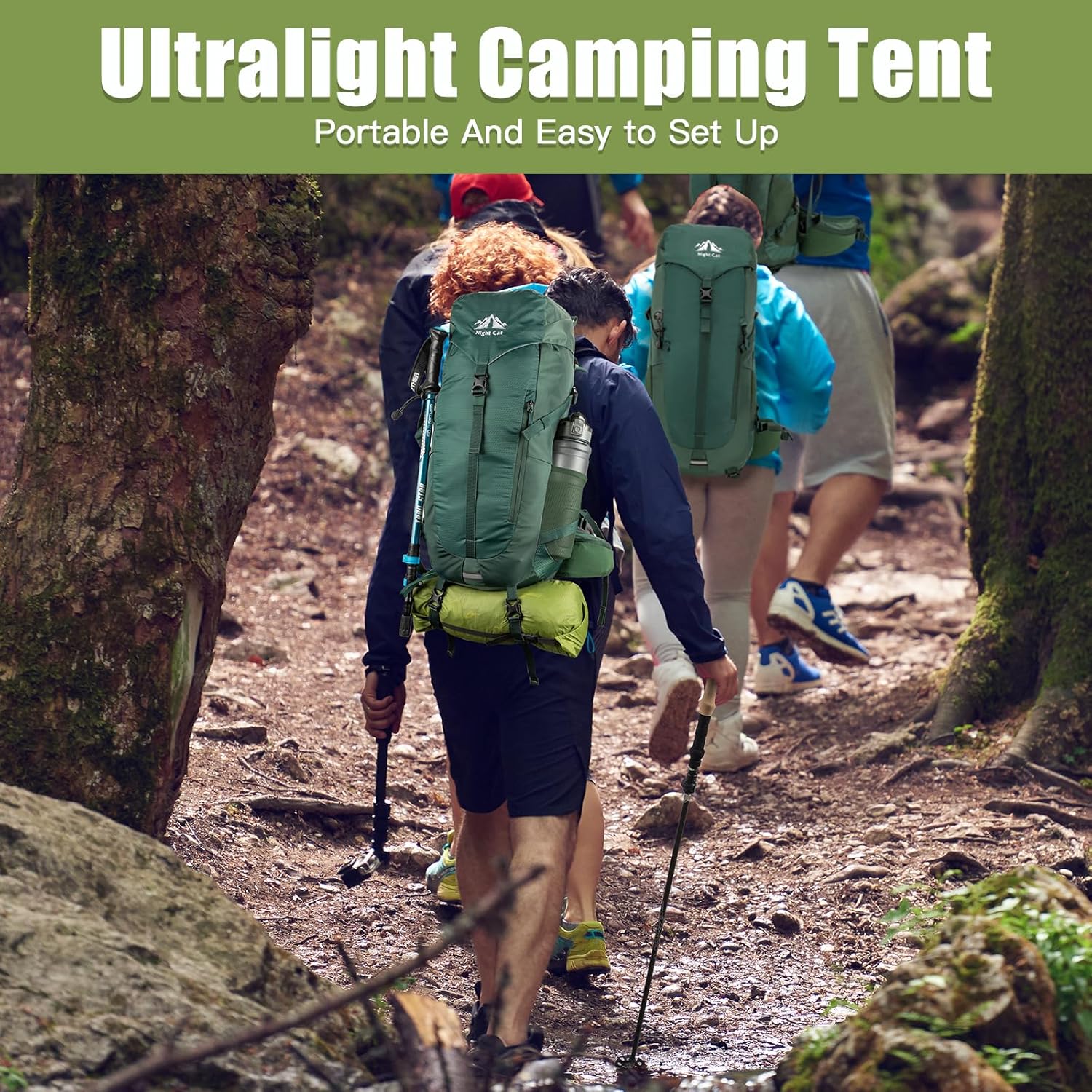 Night Cat Ultralight Tent 1 Person for Professional Backpacker Hiker 2 LBS Only Lanshan Backpacking Bivvy Ground Tent Heavy Rain Waterproof Trekking Pole Not Included · v2