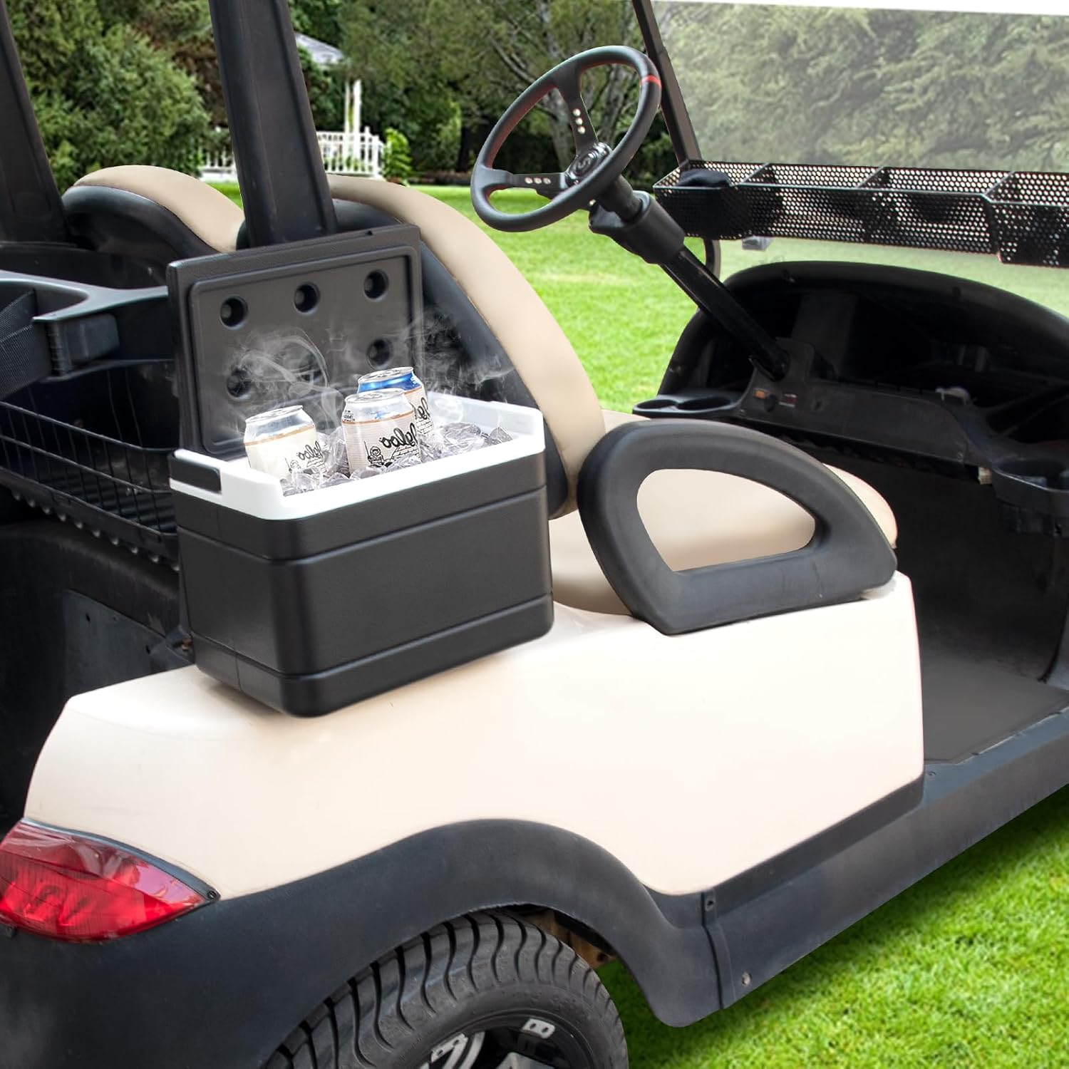 Raffreddatore per carrello da golf, dispositivo di raffreddamento isolato per carrello da golf con staffa di montaggio per Club Car Precedent Tempo e versioni successive OEM 102588101 103886801, leggero, portatile, facile installazione