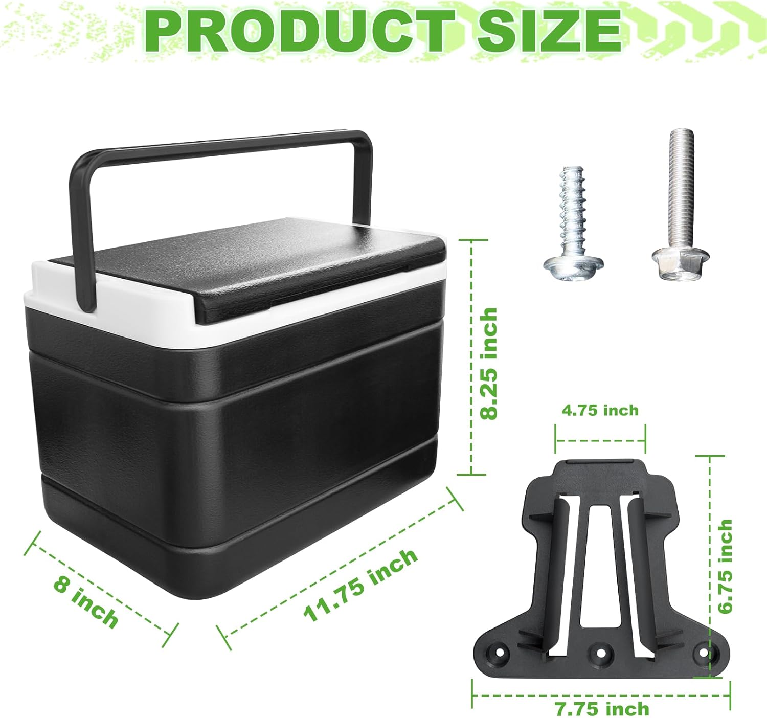 Raffreddatore per carrello da golf, dispositivo di raffreddamento isolato per carrello da golf con staffa di montaggio per Club Car Precedent Tempo e versioni successive OEM 102588101 103886801, leggero, portatile, facile installazione
