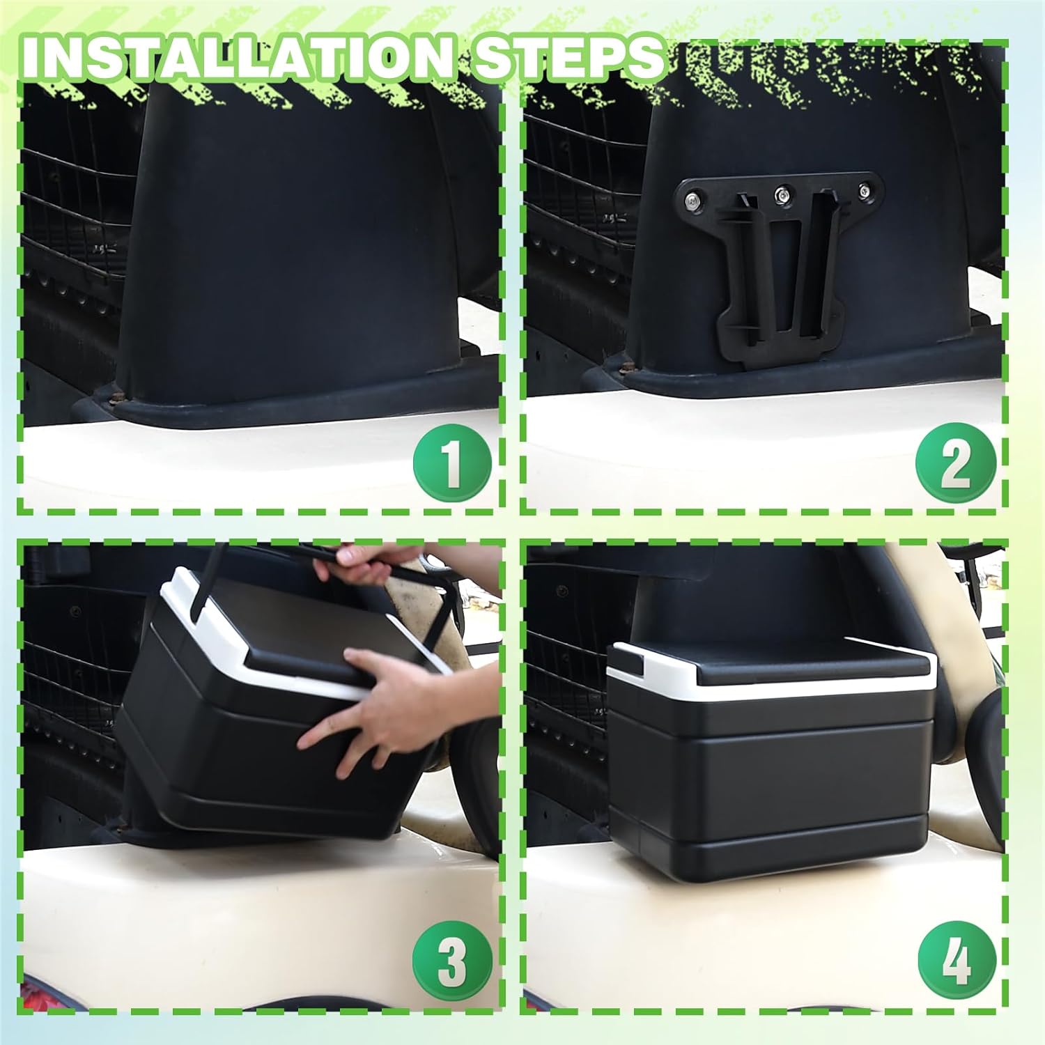 Raffreddatore per carrello da golf, dispositivo di raffreddamento isolato per carrello da golf con staffa di montaggio per Club Car Precedent Tempo e versioni successive OEM 102588101 103886801, leggero, portatile, facile installazione