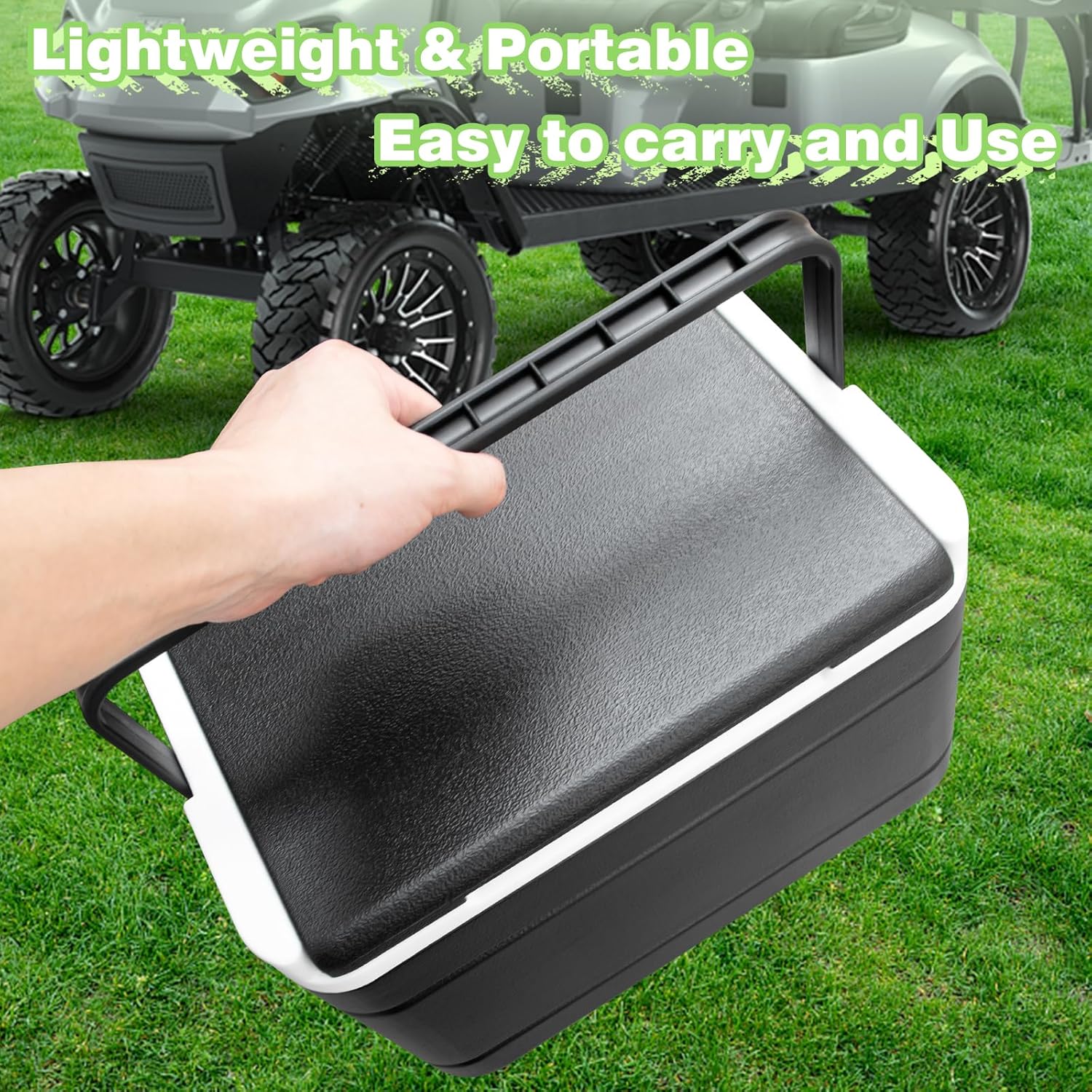 Raffreddatore per carrello da golf, dispositivo di raffreddamento isolato per carrello da golf con staffa di montaggio per Club Car Precedent Tempo e versioni successive OEM 102588101 103886801, leggero, portatile, facile installazione