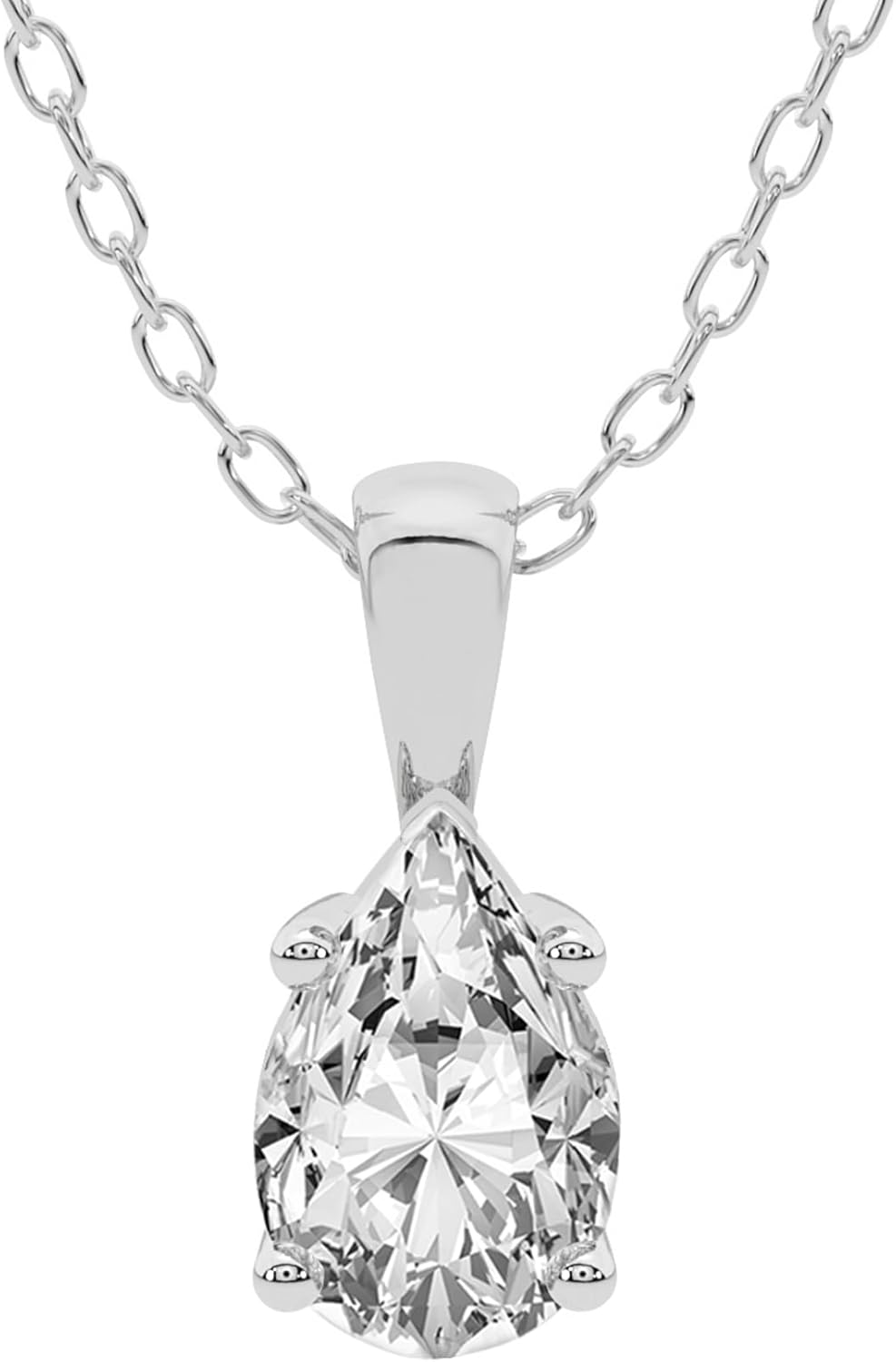 FRIENDLY DIAMONDS 0.75 Carat - 6 Carat IGI Certified Lab Grown Diamond | Martina Solitaire Lab Diamond Necklace 14K Or 18K White, Yellow Or Rose Gold | FG-VS1-VS2 Quality · v2