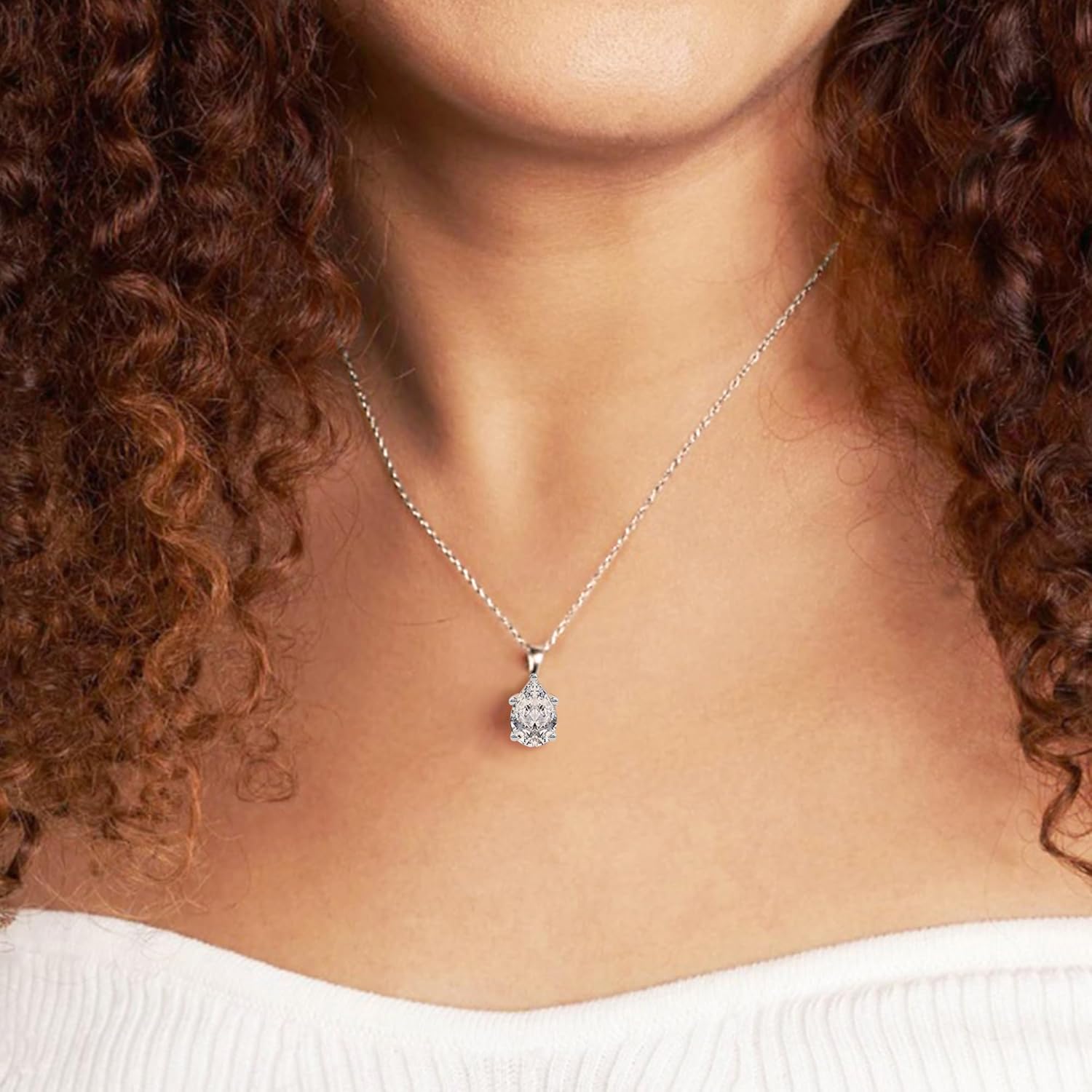 FRIENDLY DIAMONDS 0,75 Karat — 6 Karat IGI-zertifizierter laborgewachsener Diamant | Martina Solitaire Lab Diamant-Halskette aus 14 Karat oder 18 Karat Weiß-, Gelb- oder Roségold | FG-VS1-VS2-Qualität