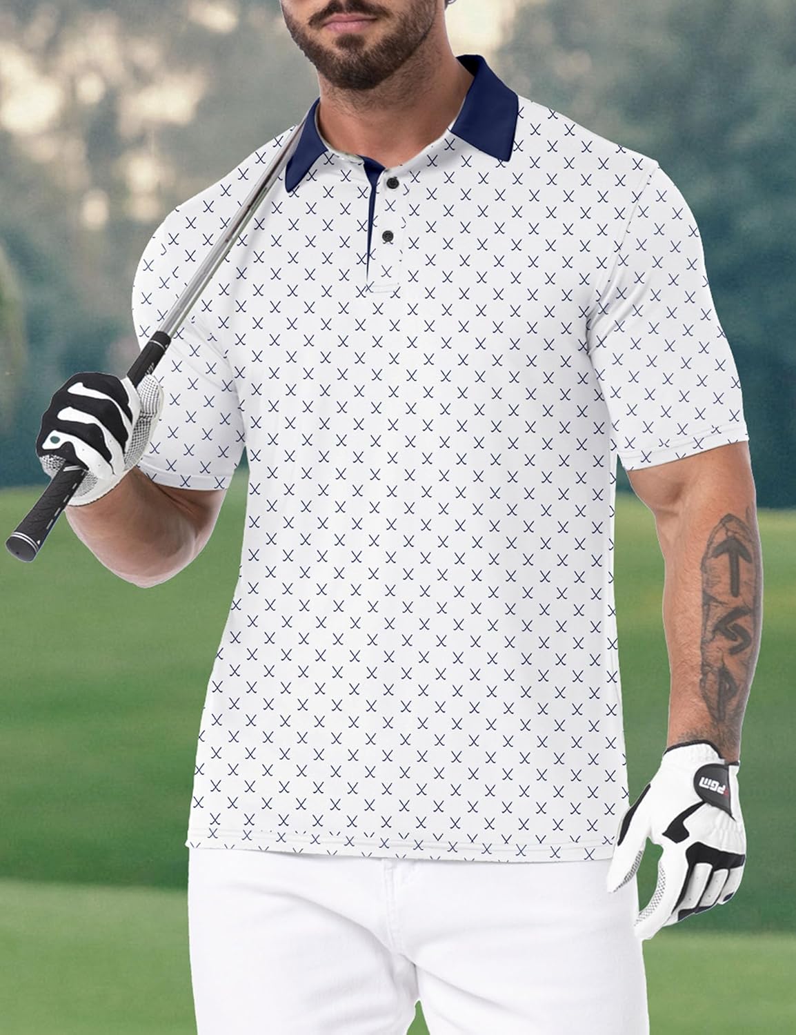 Askdeer Mens Golf Polo Shirts Short Sleeve Performance Dry Fit Polo Shirt Moisture Wicking Casual Golf Shirts · v3