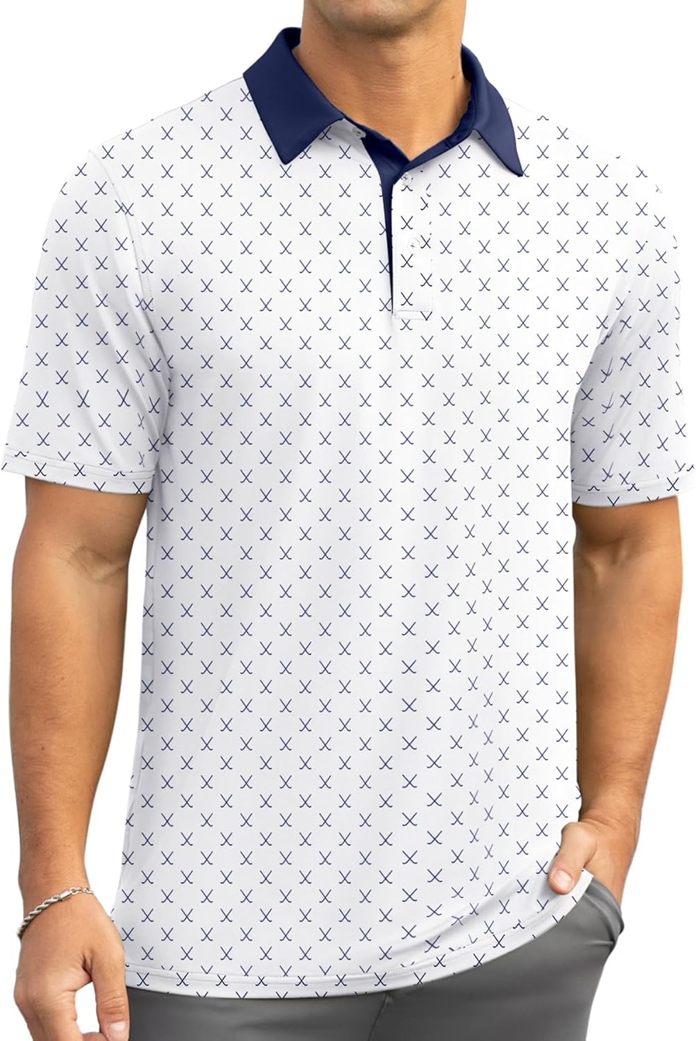 Askdeer Mens Golf Polo Shirts Short Sleeve Performance Dry Fit Polo Shirt Moisture Wicking Casual Golf Shirts · v3