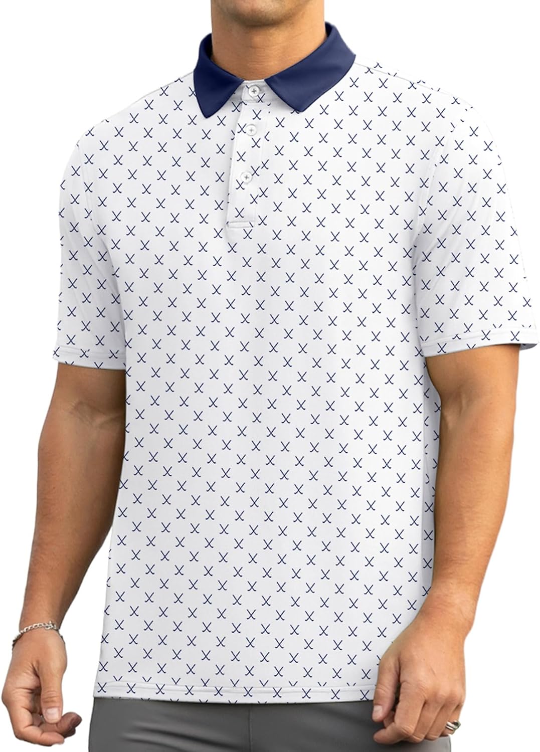 Askdeer Mens Golf Polo Shirts Short Sleeve Performance Dry Fit Polo Shirt Moisture Wicking Casual Golf Shirts · v3