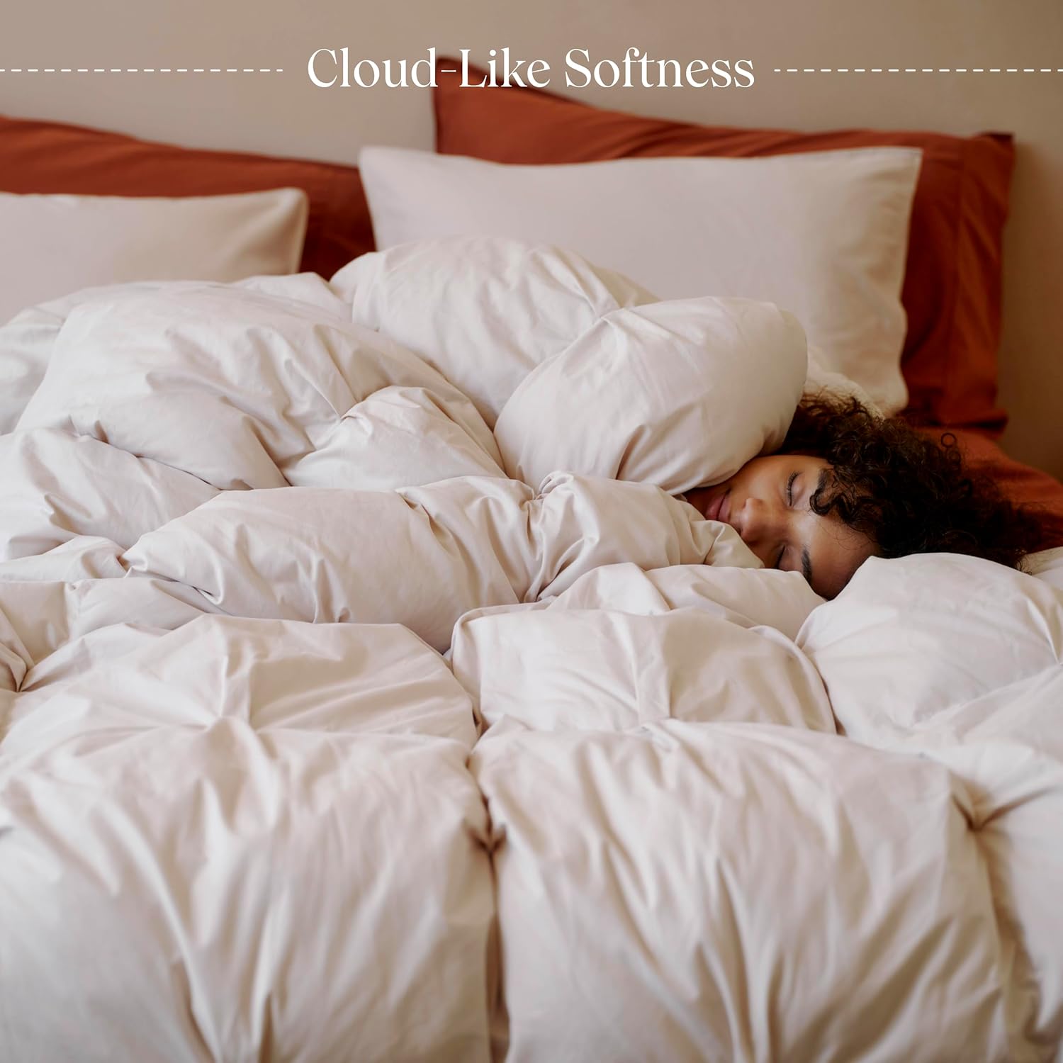 Double Stitch 100% Cotton Comforter Queen Size - Ultra-Soft, Luxury  Fluffy Down Alternative Duvet Insert, All Season Pinch Pleated Bedding, BCI-Certified, Oat, 90 x 96" · v2