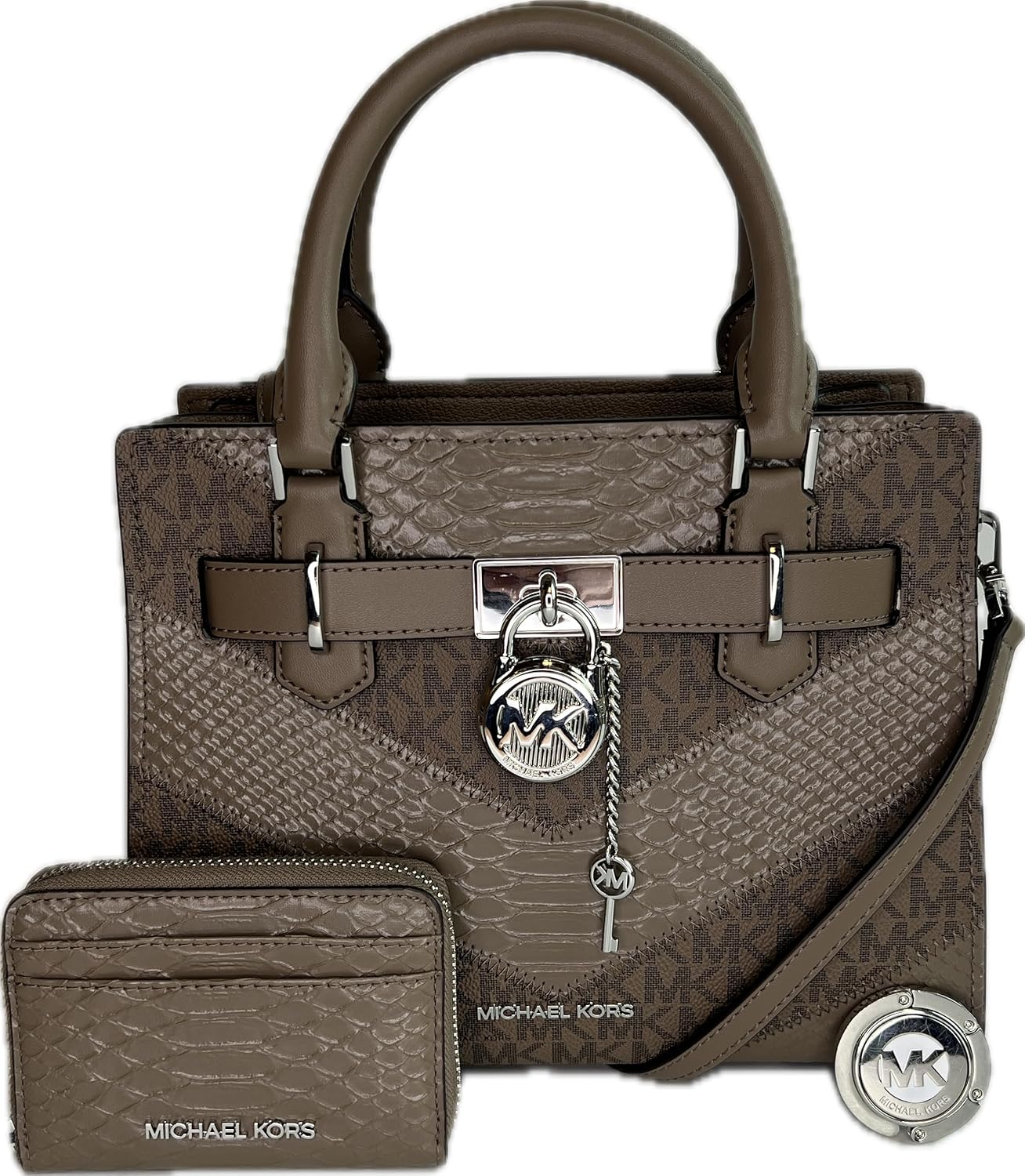 Michael Kors MICHAEL Michael Kors Hamilton SM Satchel bundled with SM TZ Coinpouch Purse Hook · v6