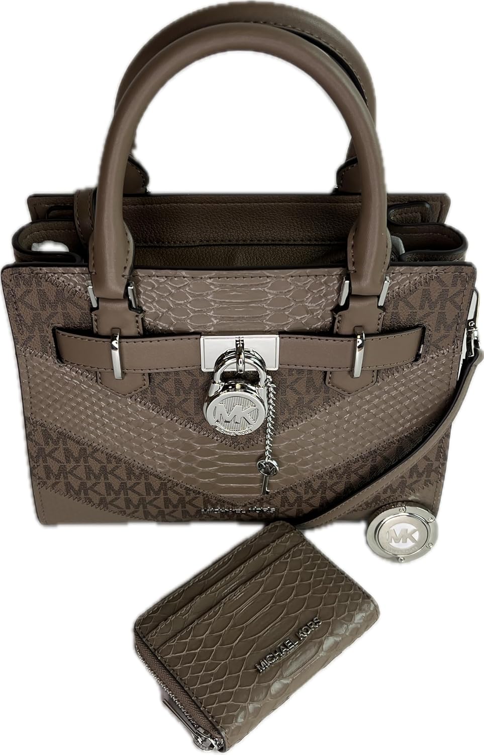 Michael Kors MICHAEL Michael Kors Hamilton SM-tas, gebundeld met SM TZ Coinpouch Purse Hook
