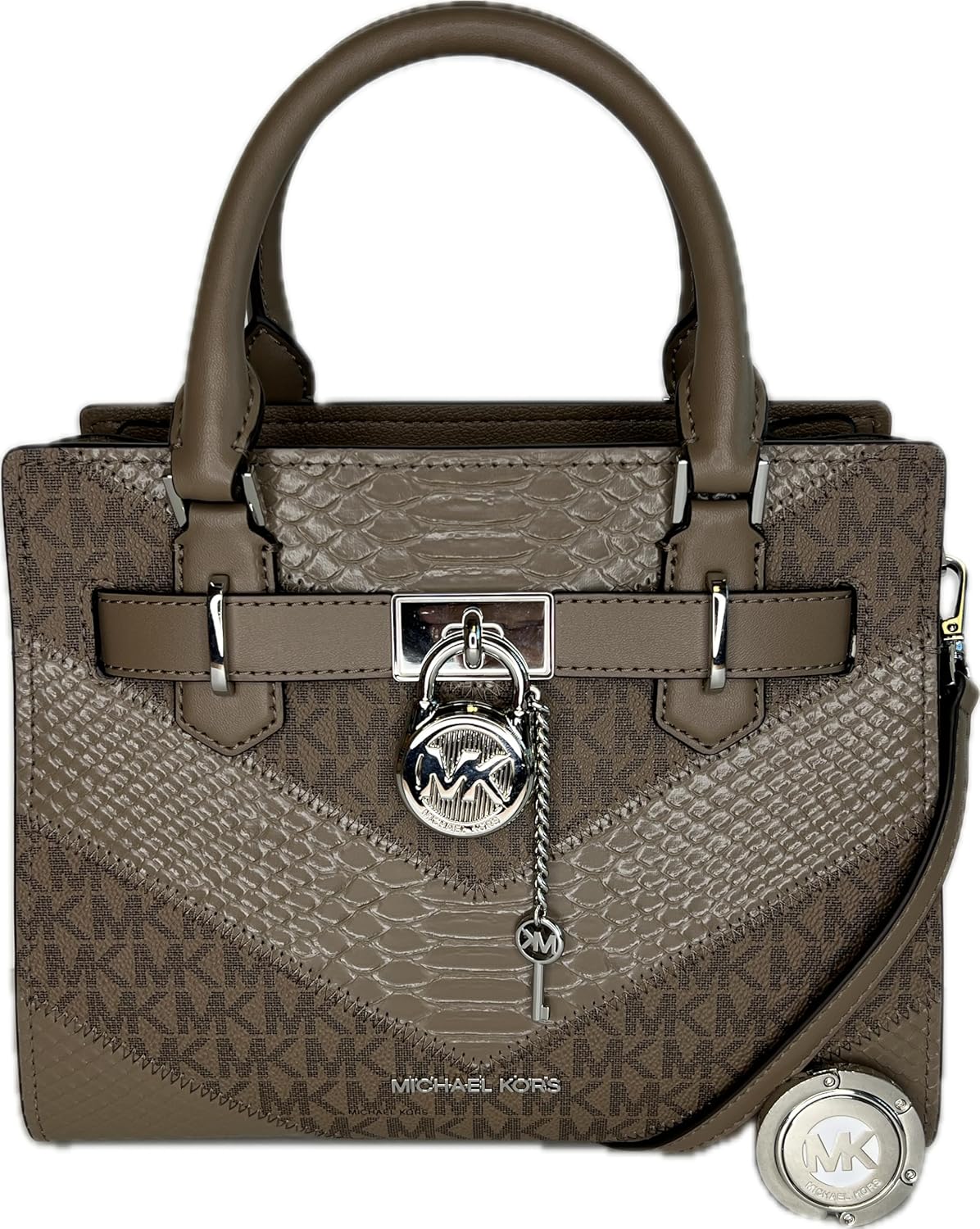 Michael Kors MICHAEL Michael Kors Hamilton SM-tas, gebundeld met SM TZ Coinpouch Purse Hook
