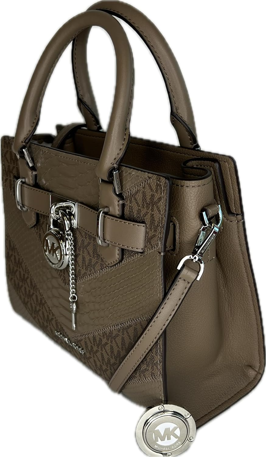 Michael Kors MICHAEL Michael Kors Hamilton SM-tas, gebundeld met SM TZ Coinpouch Purse Hook