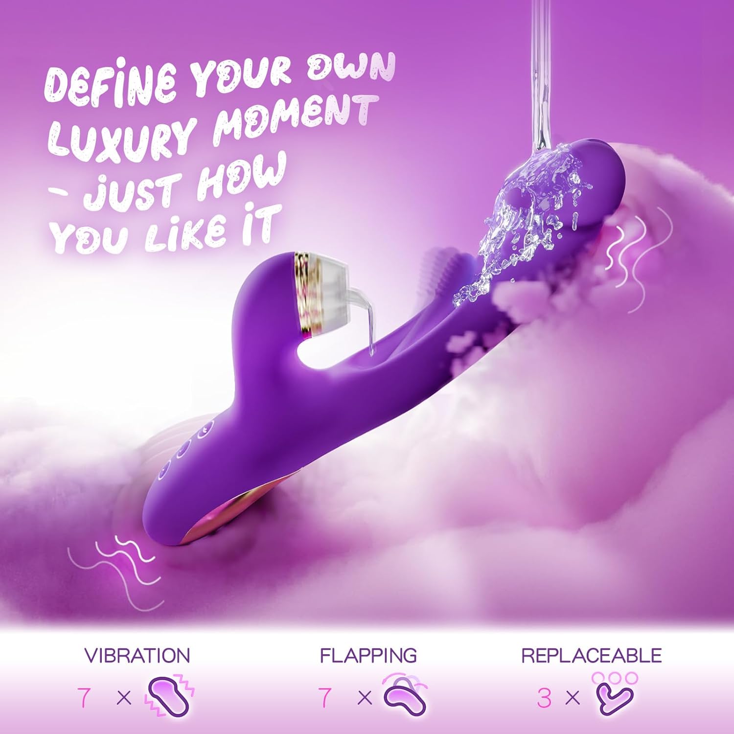 Vibromasseur G Spot, jouet sexuel pour femmes, jouets sexuels pour femmes, vibrateurs à godes avec 7 motifs de battements vibrants, 7 jouets à tapoter pour femmes, godes, vibromasseur clitoridien, jouet pour adulte, jouets sexuels pour adultes et jeux