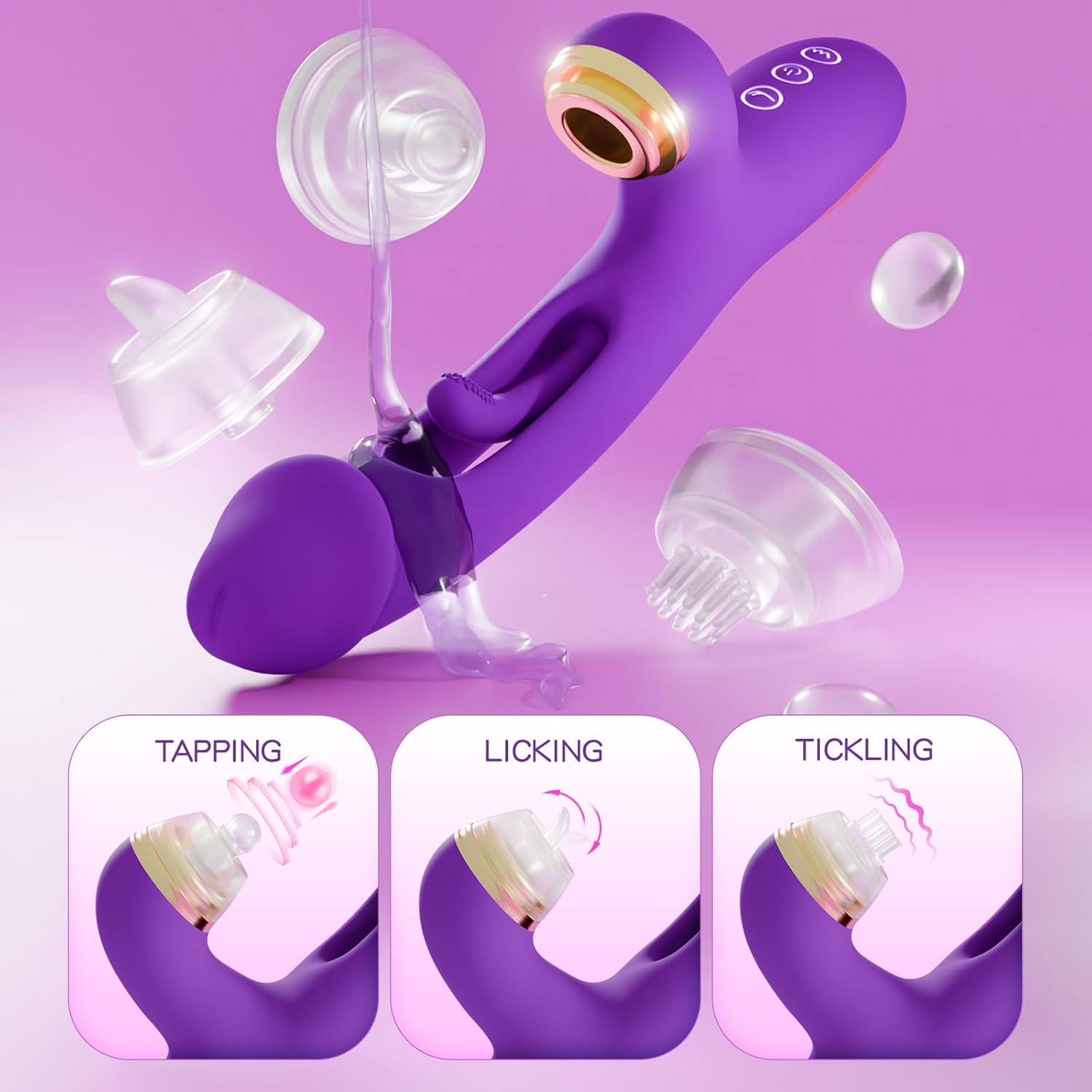 Vibromasseur G Spot, jouet sexuel pour femmes, jouets sexuels pour femmes, vibrateurs à godes avec 7 motifs de battements vibrants, 7 jouets à tapoter pour femmes, godes, vibromasseur clitoridien, jouet pour adulte, jouets sexuels pour adultes et jeux