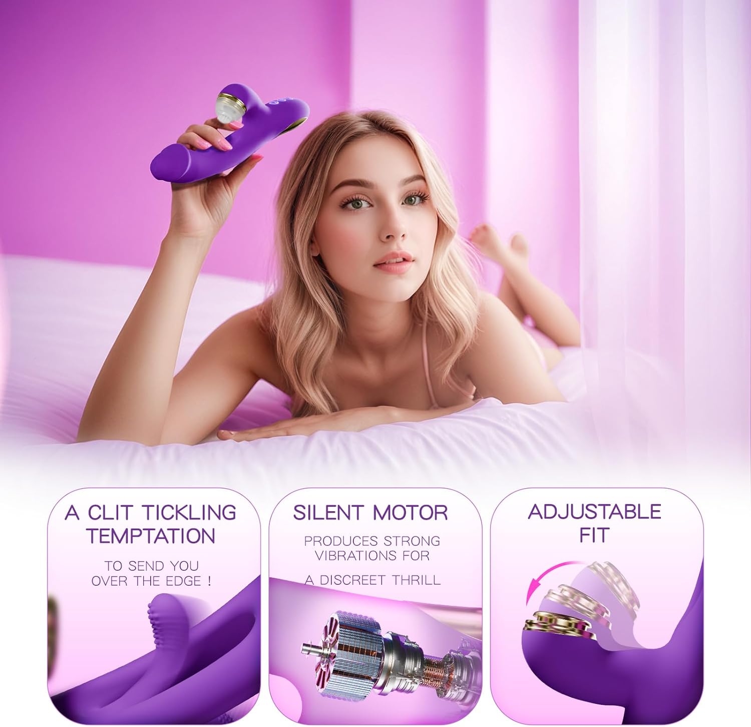 Vibromasseur G Spot, jouet sexuel pour femmes, jouets sexuels pour femmes, vibrateurs à godes avec 7 motifs de battements vibrants, 7 jouets à tapoter pour femmes, godes, vibromasseur clitoridien, jouet pour adulte, jouets sexuels pour adultes et jeux