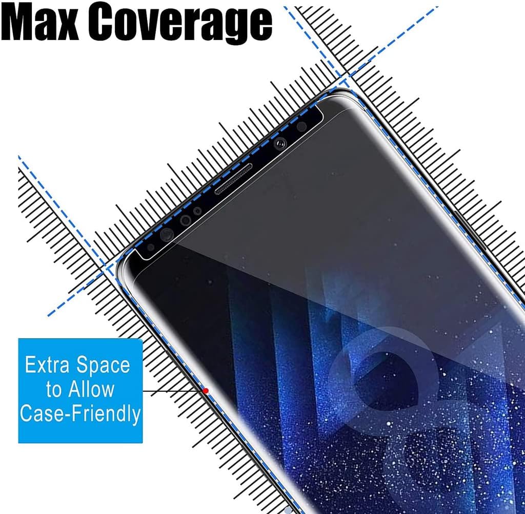 Galaxy S8 Plus Screen Protector, 3 Pack Galaxy S8 Plus Tempered Glass Screen Protecto【3 Pack 】Easy Installation, 3D Glass 9H Hardness Tempered Glass Screen Protector for Samsung Galaxy S8  Plus