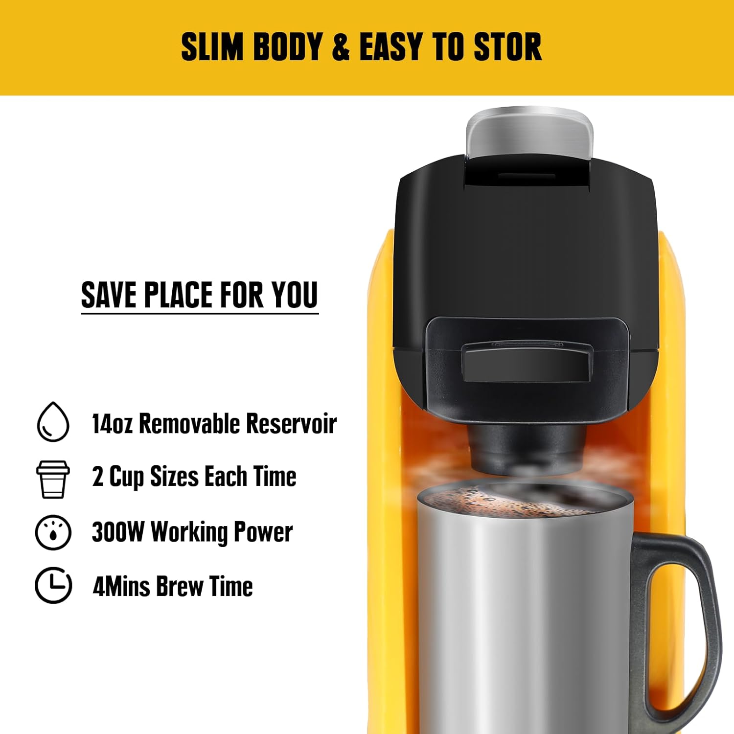 Mellif Cordless Coffee Maker for Dewalt 20V Max Battery(No Battery), Portable Single-Serve Brewer Coffee Machine for K-Cup Pods and Ground Coffee, Coffee Brewer for Outdoor Camping, Travel, Home · v2