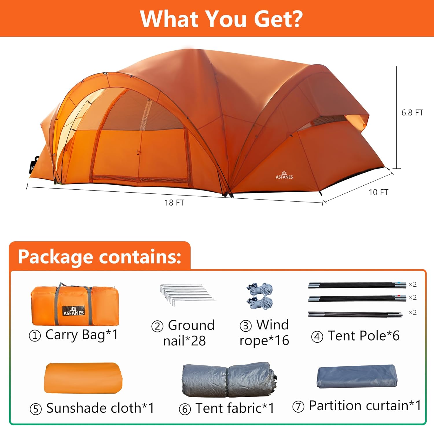Zelte für 2-12 Personen zum Campen, wasserdichte, doppelschichtige Rucksackzelte, perfekte Picknicks, Angeln und Camping im Hinterhof