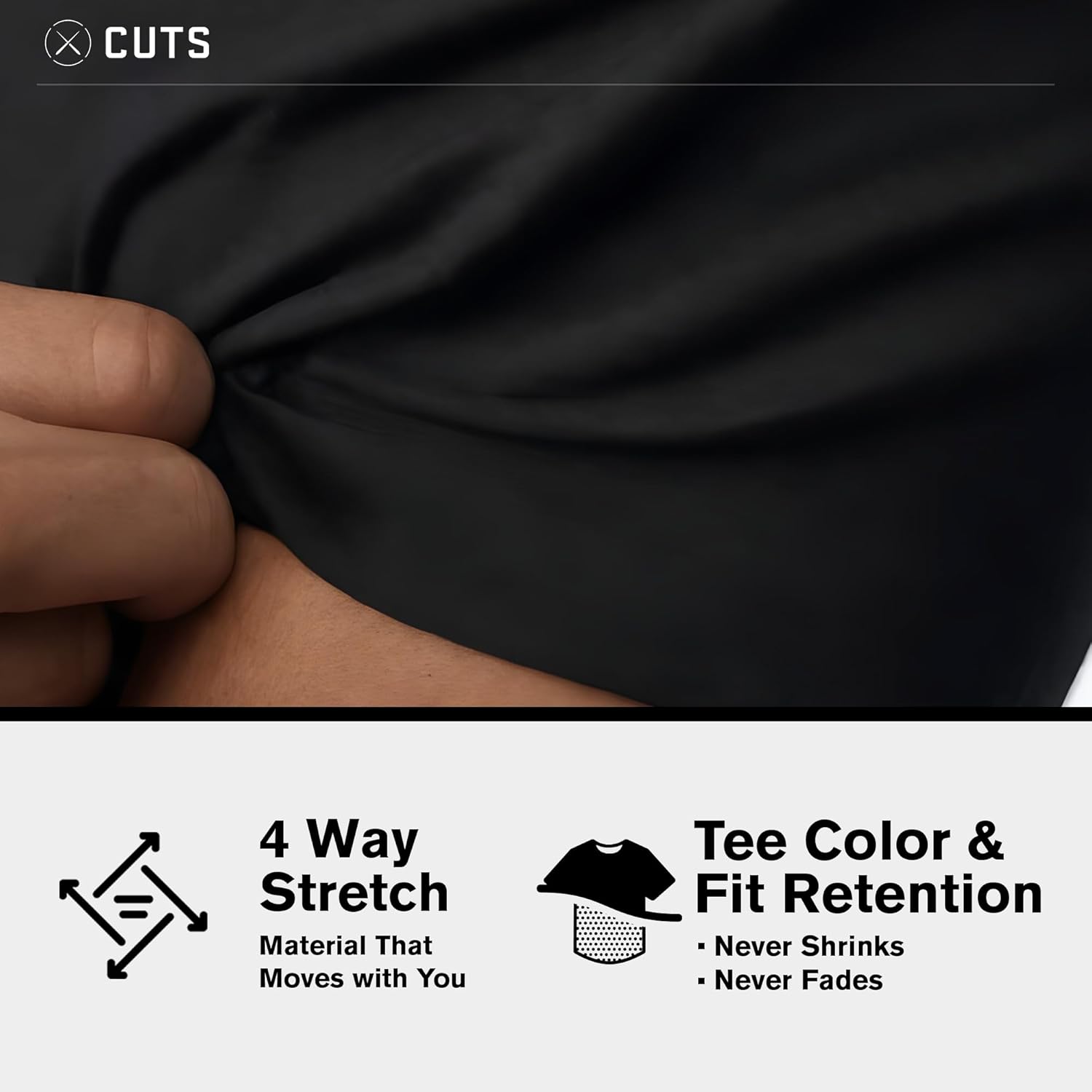 Cuts Clothing Erkek Premium AO Yuvarlak Yaka Günlük Kısa Kollu Tişört | Klasik Bölünmüş Etek | PYCA Pro Yumuşak Kumaş