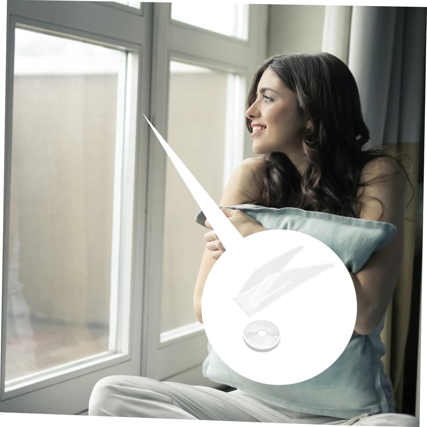 Máy điều hòa không khí dọc BESTOYARD 4 chiếc vải bịt kín máy điều hòa không khí Cửa trượt Vải Oxford màu trắng Cửa sổ đóng mà không cần tháo màng vải