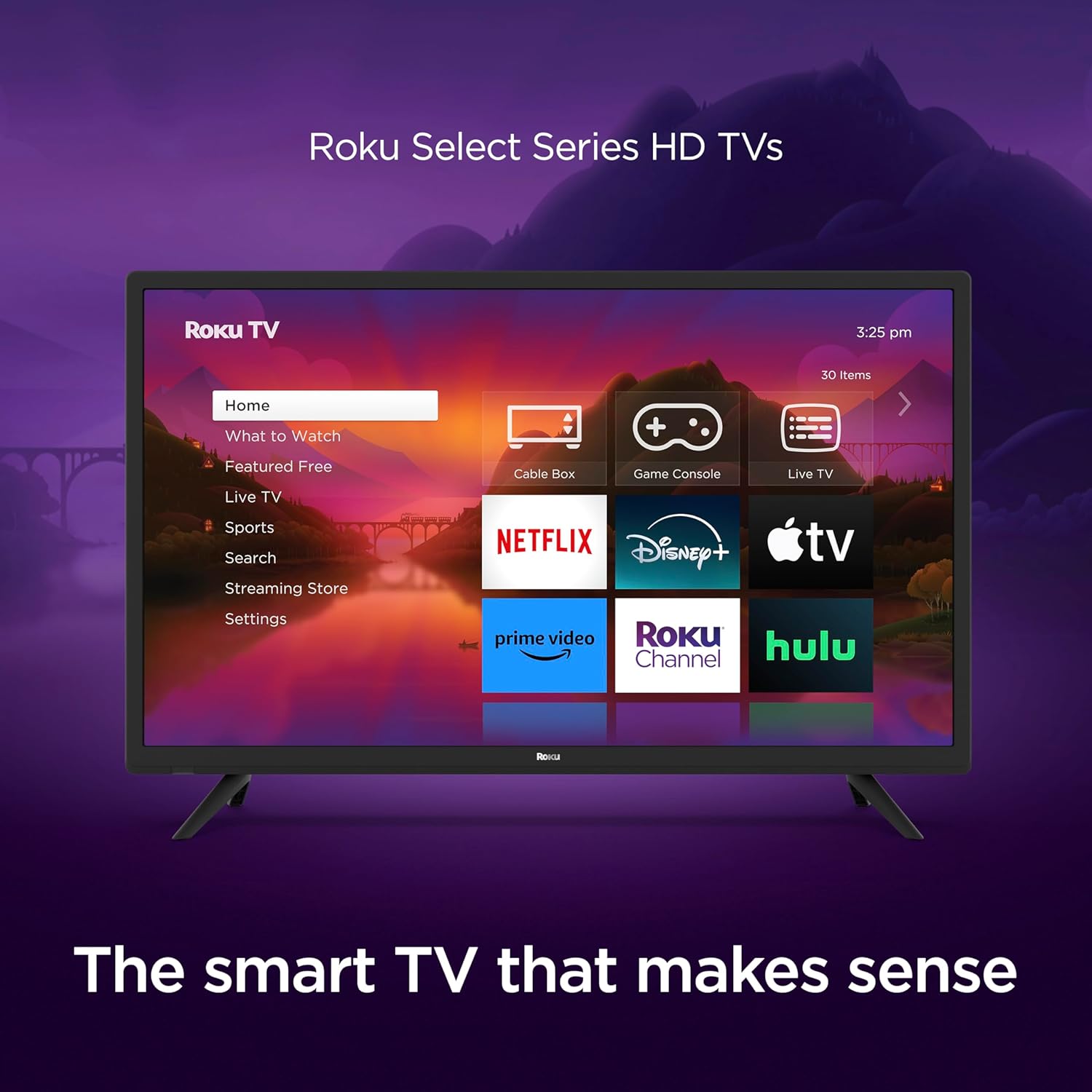 Roku Smart TV – 32-Inch Select Series 1080p Full HD RokuTV Voice Remote, Bright Picture, Customizable Home Screen – Live Local News, Sports, Gaming · v6
