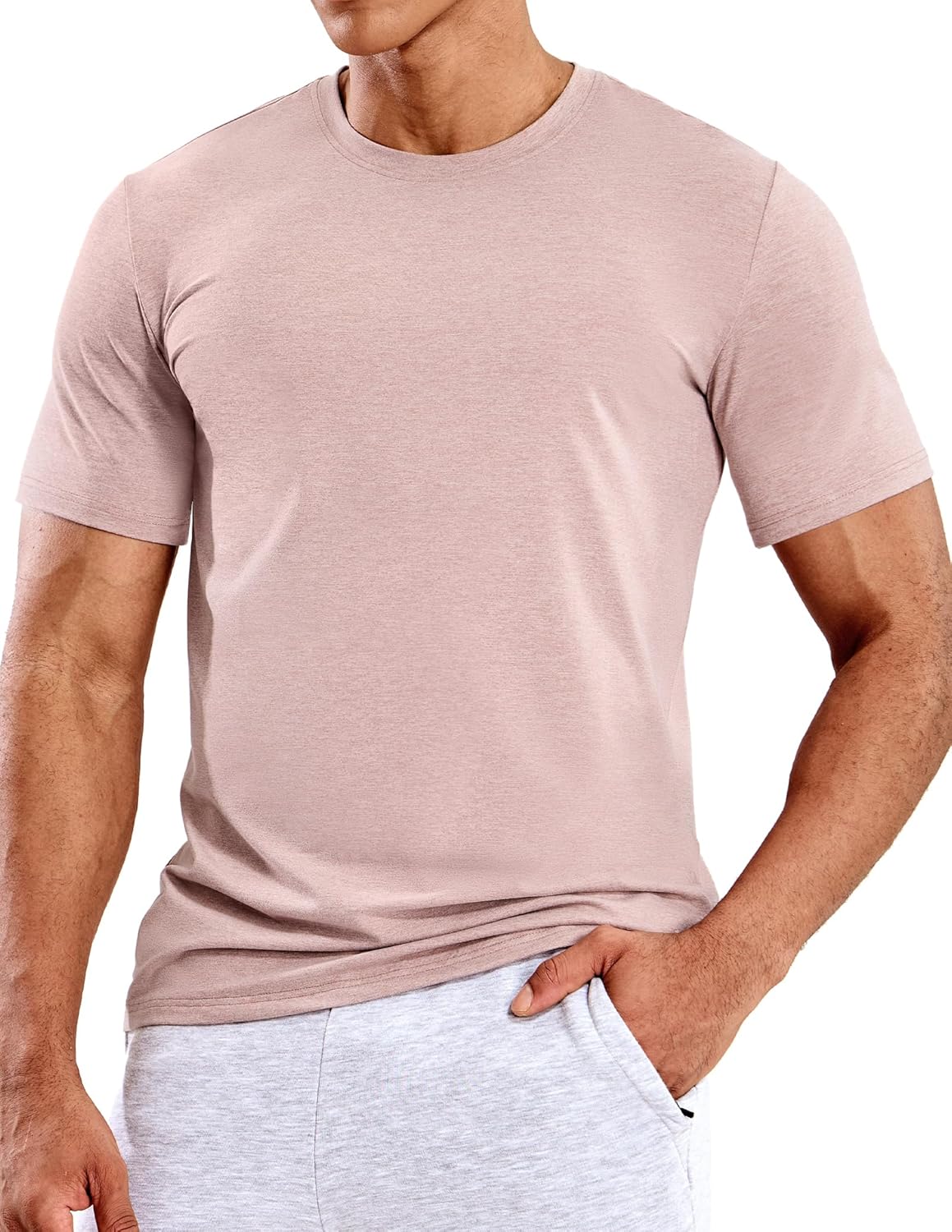 MIER Mens T Shirts Short Sleeve Dry Fit Soft Athletic Tshirt Moisture Wicking Active Casual Running Tee Tops, Crew Neck · v2