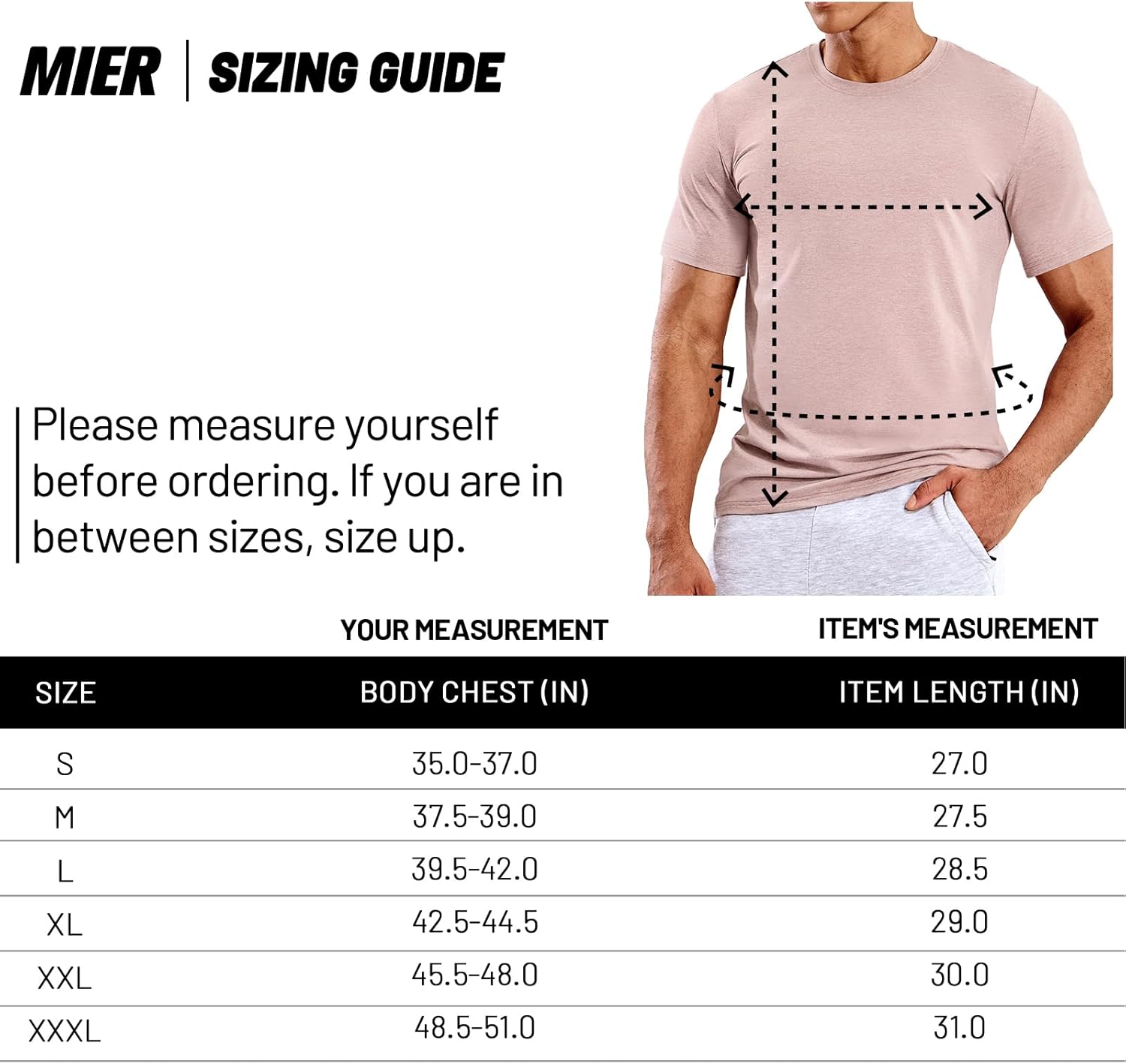 MIER Mens T Shirts Short Sleeve Dry Fit Soft Athletic Tshirt Moisture Wicking Active Casual Running Tee Tops, Crew Neck · v2