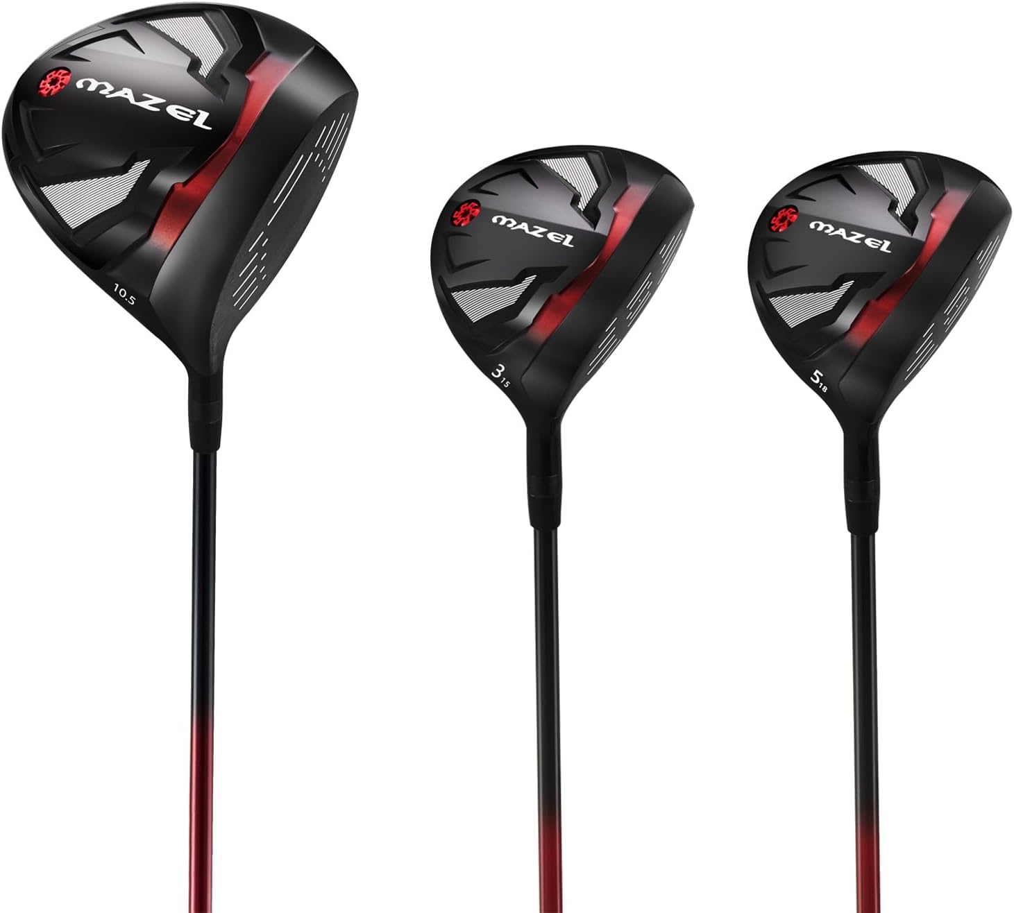 MAZEL 12 Pieces Mens Complete Golf Clubs Set or Individual Golf Clubs - Titanium Driver,#3,5 Fairway Wood,Hybrid,#4,5,6,7,8,9 Iron  Pitching Wedge,Golf Putter · v2