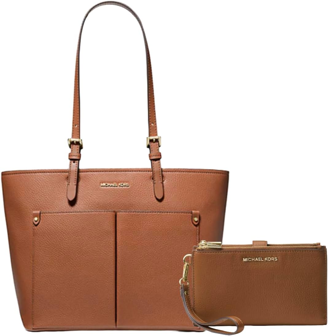 Zestaw Michael Michael Kors Jet Set Średni kieszonkowy zestaw bagażowy z zestawem Jet Duży skórzany bagaż na rękę na smartfona.