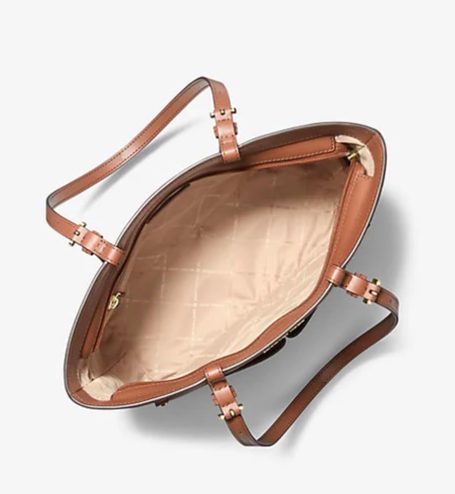 Michael Michael Kors Jet Set Medium Pocket Tote Bag Luggage Bundle with Jet Set Large Leather Smartphone Wristlet Wallet Luggage. · v4
