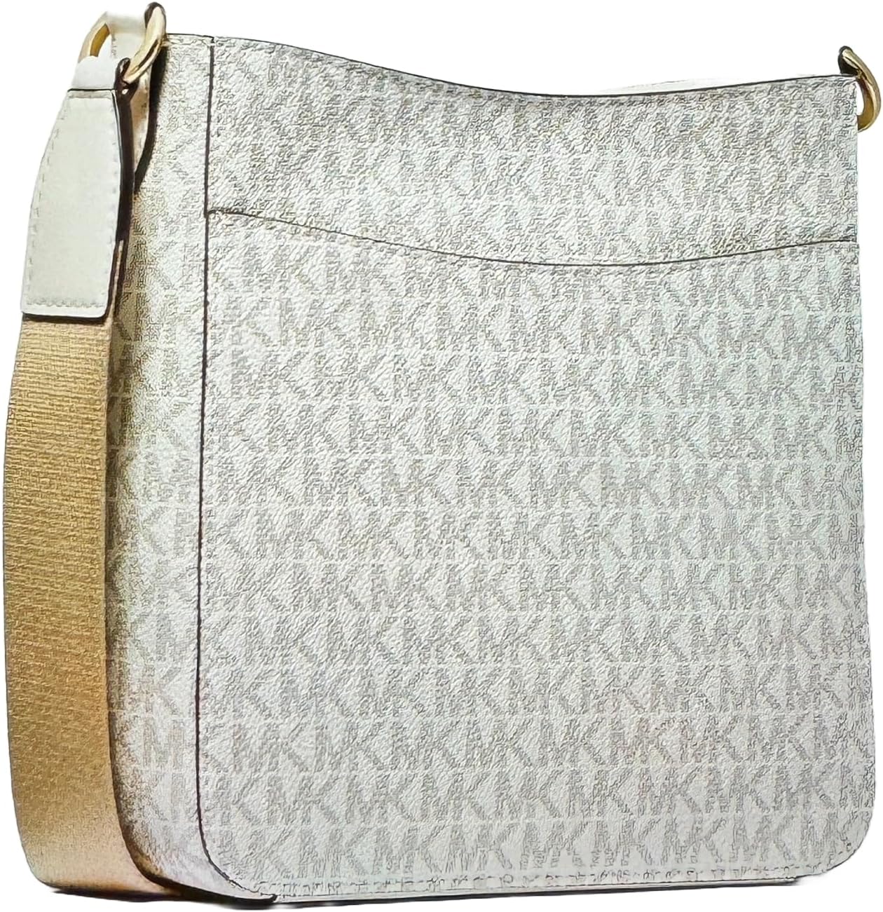 Michael Kors Small Leather Crossbody Bag (Light Cream) · v2