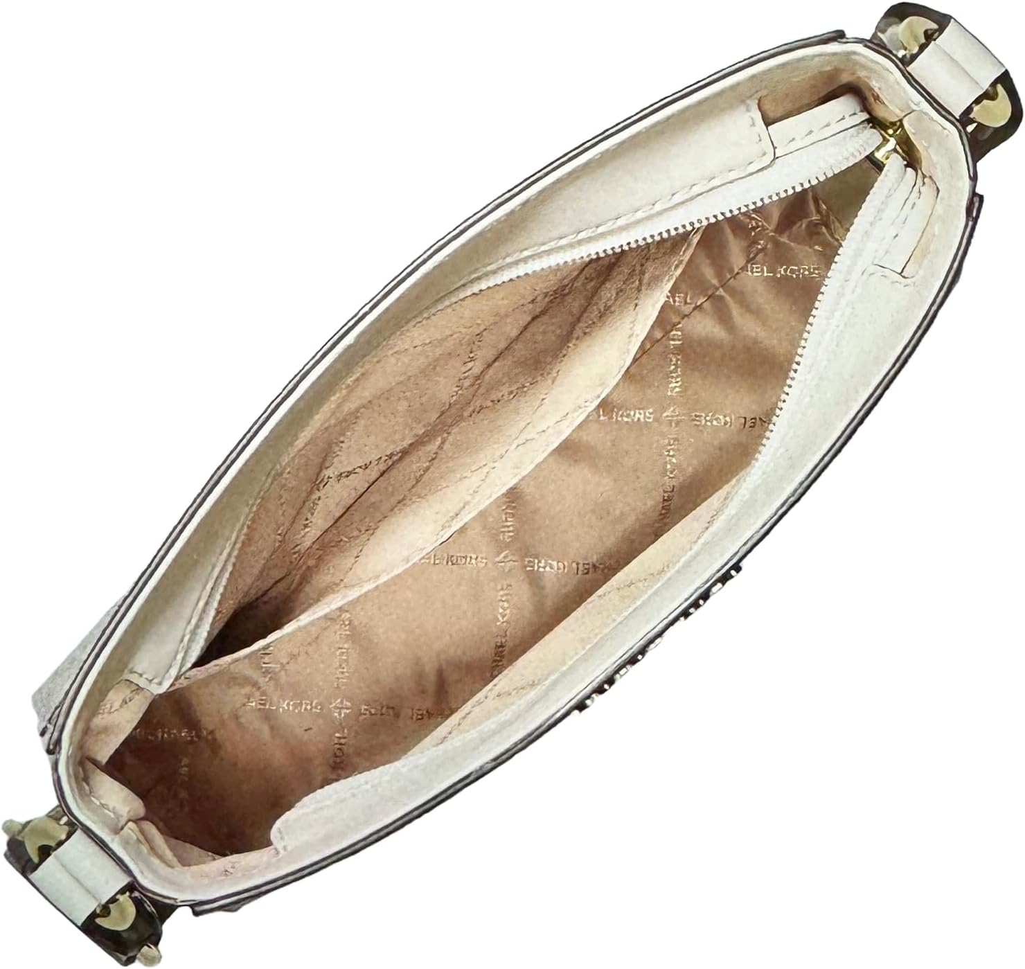 Michael Kors Small Leather Crossbody Bag (Light Cream) · v2