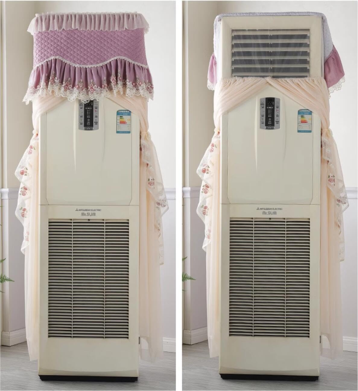 Neuartige und modische 3-PS-Klimaanlage, vertikaler quadratischer Schrank, Klimaanlagendeckel, Staubschutz (Coast — Violett, Höhe 170 x Dicke 30 x Breite 50 cm)